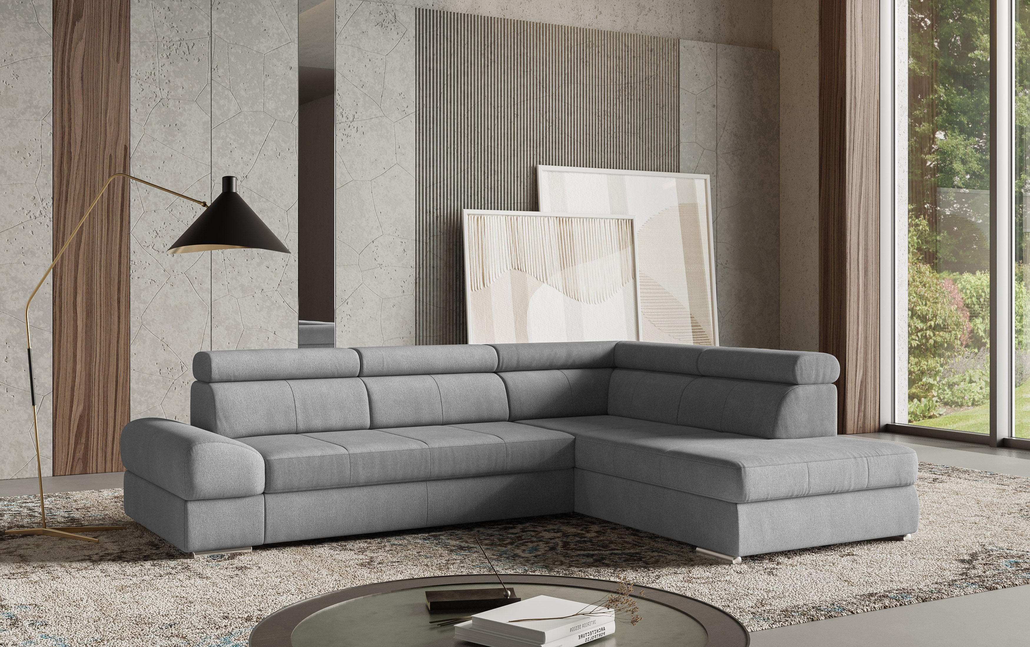 sit&more Ecksofa "Broadway L-Form" mit verstellbaren Kopfteilen, wahlweise mit Schlaffunktion