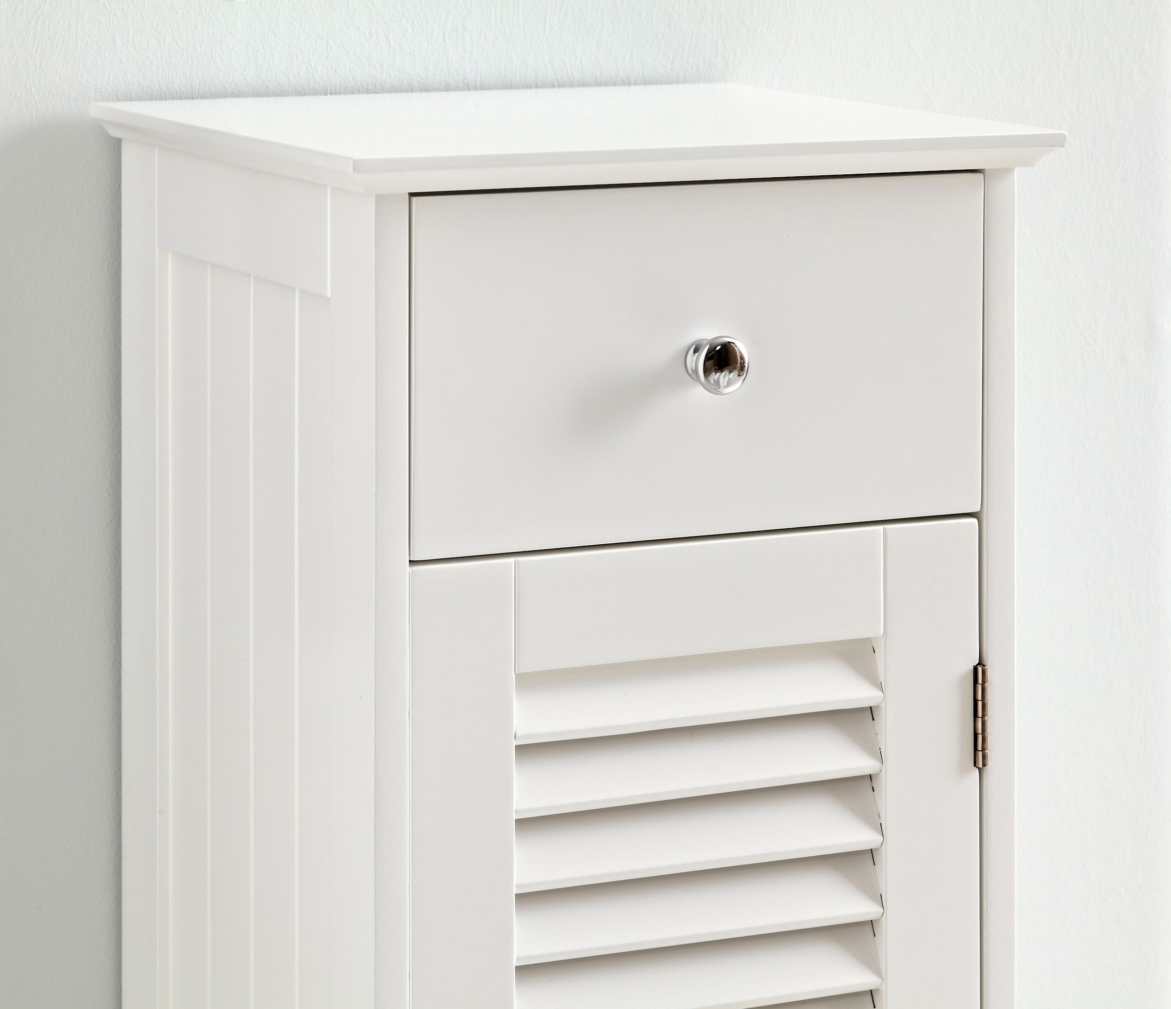 Saphir Badmöbel-Set »Quickset 928 5-teilig, Waschbeckenunterschrank mit Spiegel«, (5 St.), Hochschrank, Unterschrank, Hängeschrank, 6 Türen, Weiß Glanz