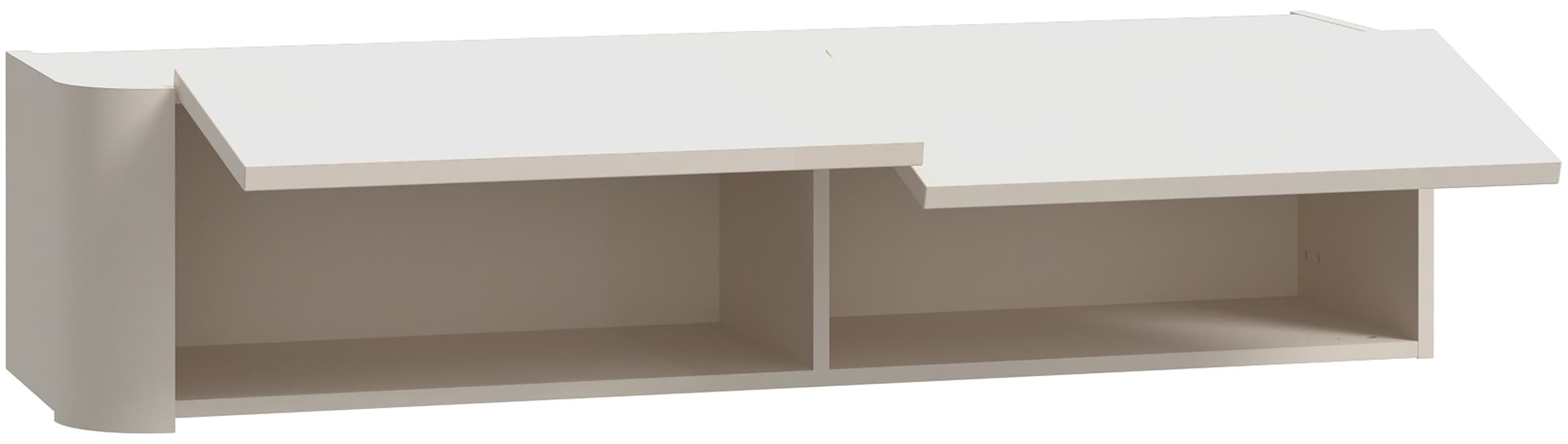 FORTE Wandregal B/H/T 128,6/30,1/34 cm, Klappen, grifflose Front