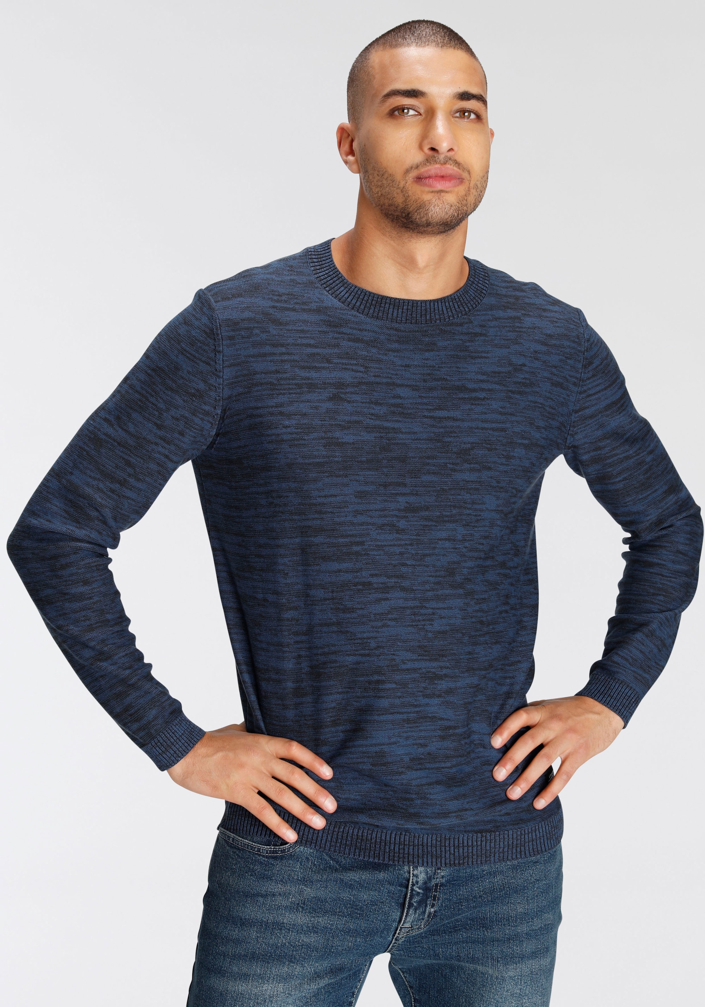 AJC Strickpullover, in melierter Optik günstig online kaufen