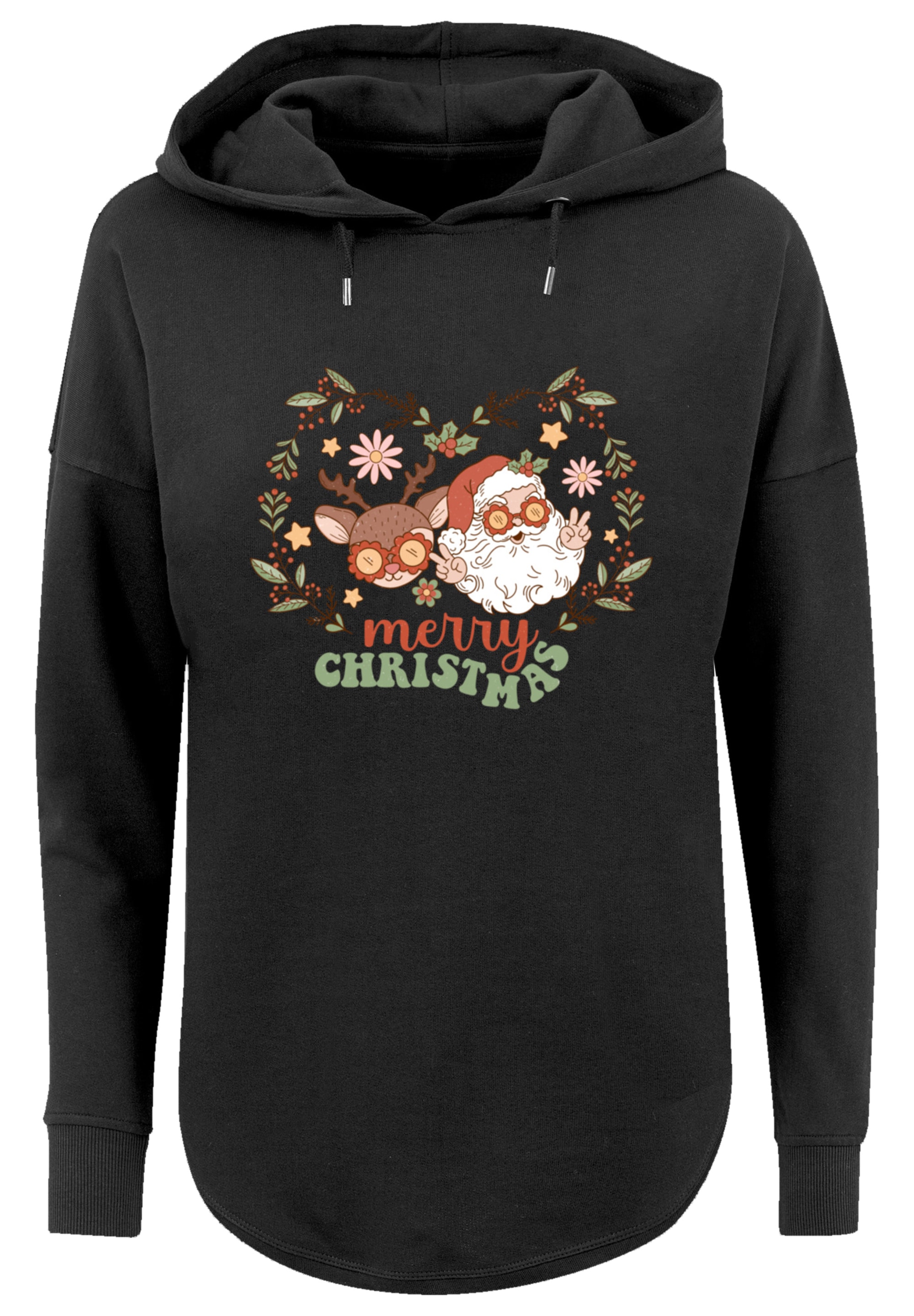 F4NT4STIC Kapuzenpullover »Weihnachten Hippie Santa And Reindeer«, Premium Qualität, Weihnachts-Kollection