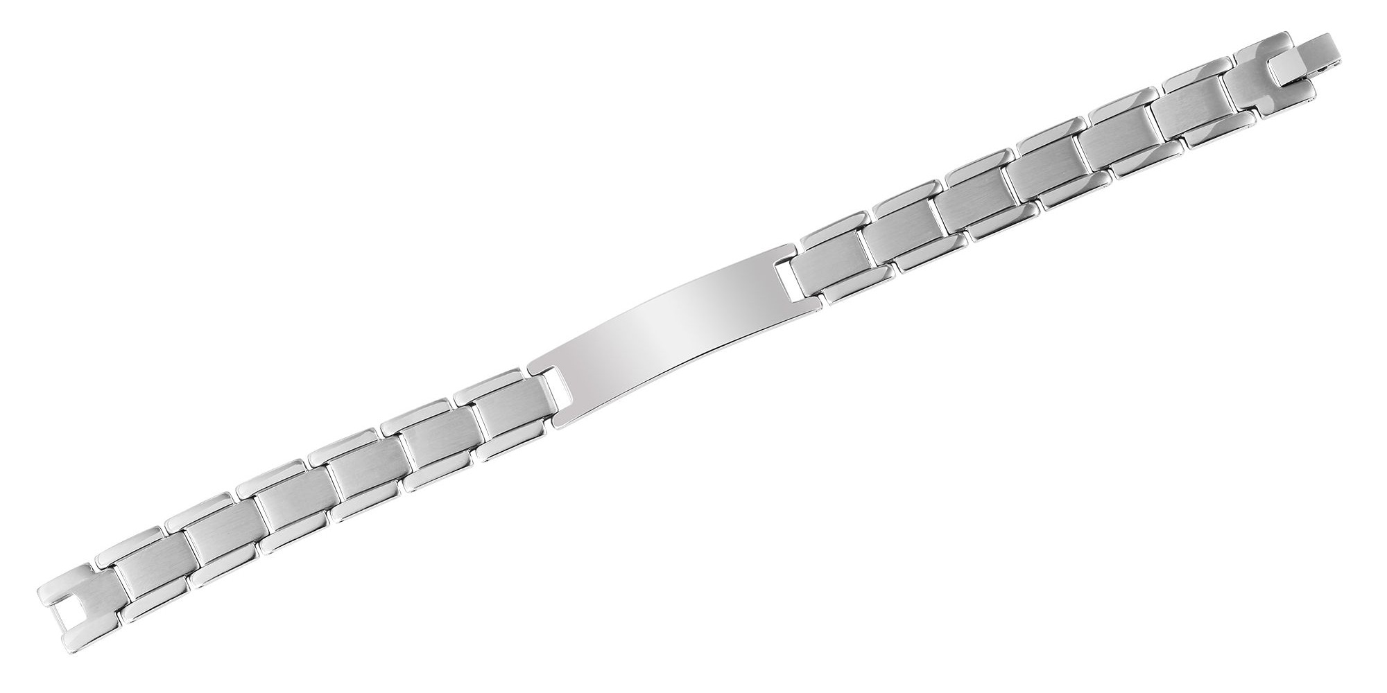 ADELIA ́S Damen Gliederarmband "Armband – Gliederarmband aus Edelstahl 21,5 cm", 22cm, Edelstahlsilber, Edelstahl, Armbänder, Ideal als Geschenk zum