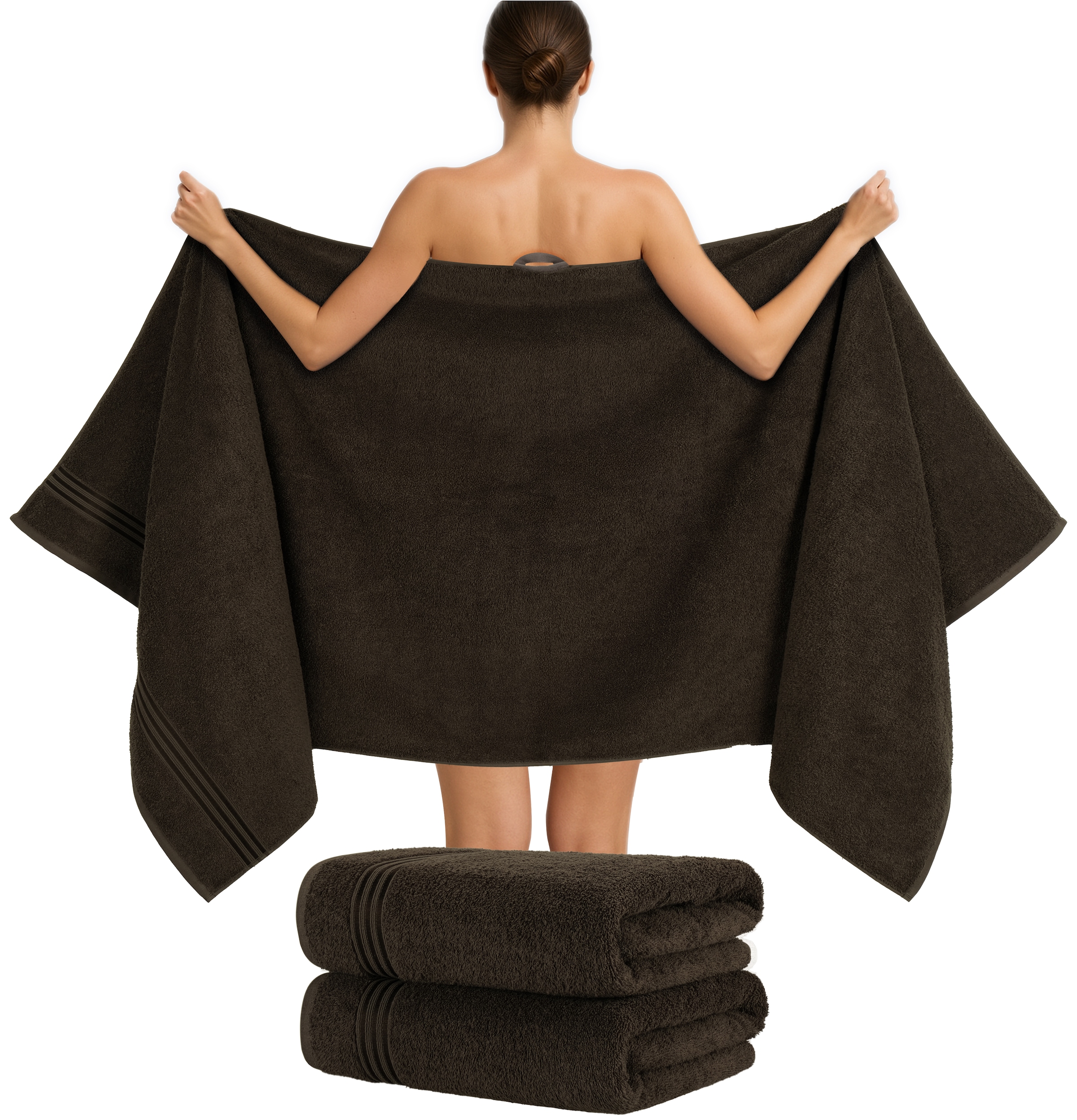 HAMMETEX Saunatuch »Hammetex 2er Set extra große Saunatücher«, (Packung, 2 St., 80x200 Saunatücher), 100% Baumwolle – Weich & Saugfähig – Luxuriöse Große Spa-Badetücher