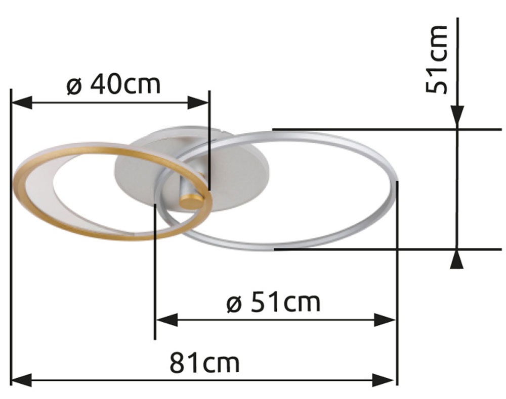 GLOBO LIGHTING Deckenleuchte »UMBRA« LED-Modul 1 Stk. warmweiß - kaltweiß Deckenlampe Wohnzimmer-Leuchte Schlafzimmer-Leuchte Flur Küche