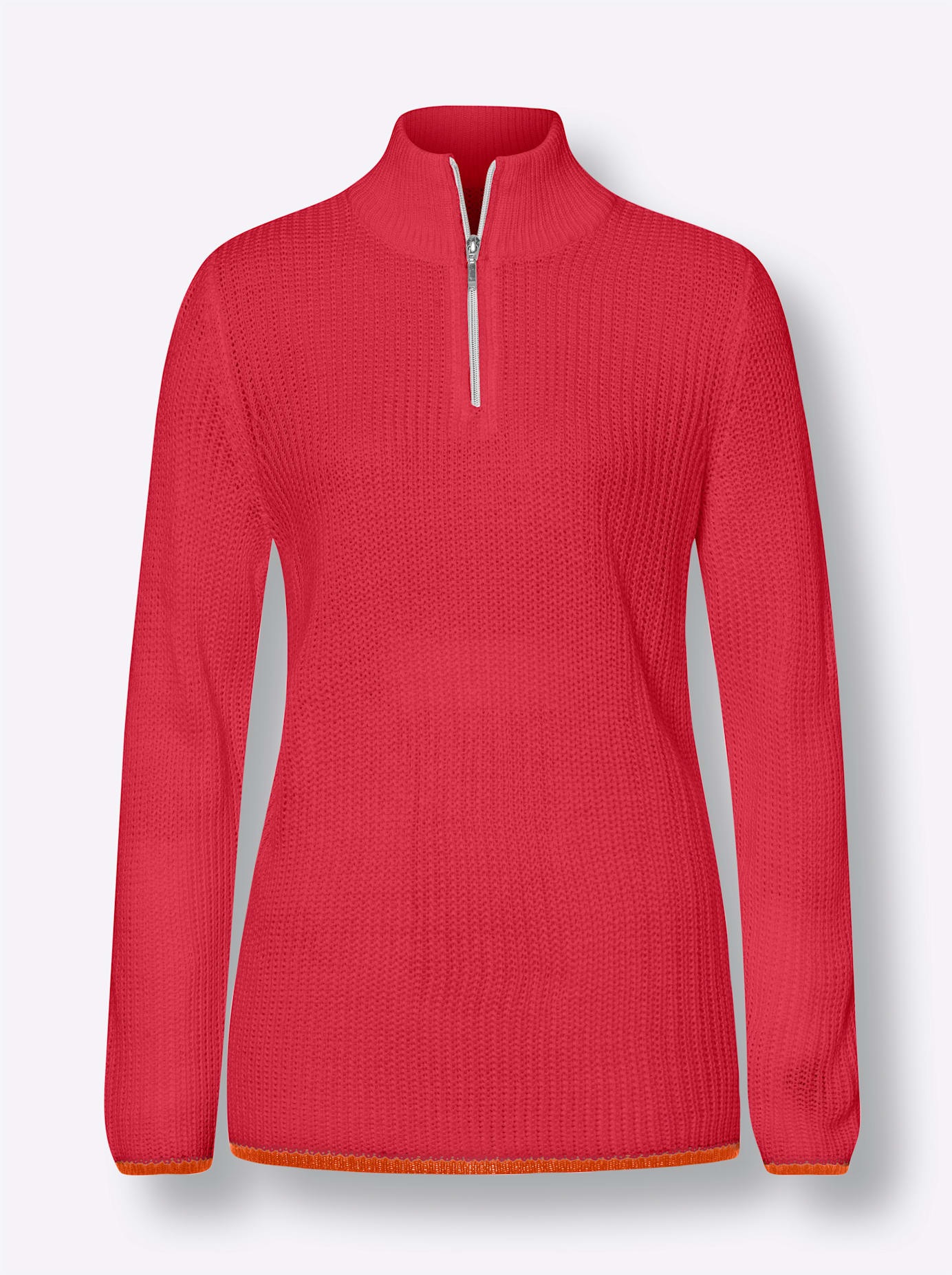 Classic Basics Damen Langarm Strickpullover Pink Gr. 44 2