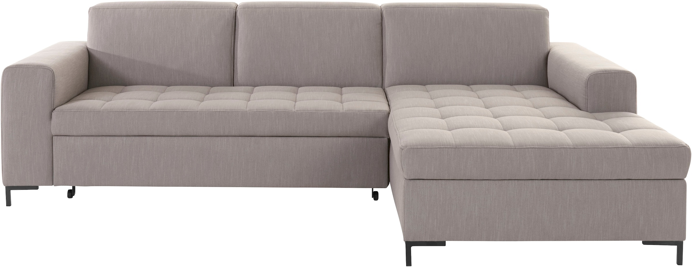 OTTO products Ecksofa »Grazzo L-Form«, hochwertige Stoffe aus recyceltem Material, Steppung im Sitzbereich
