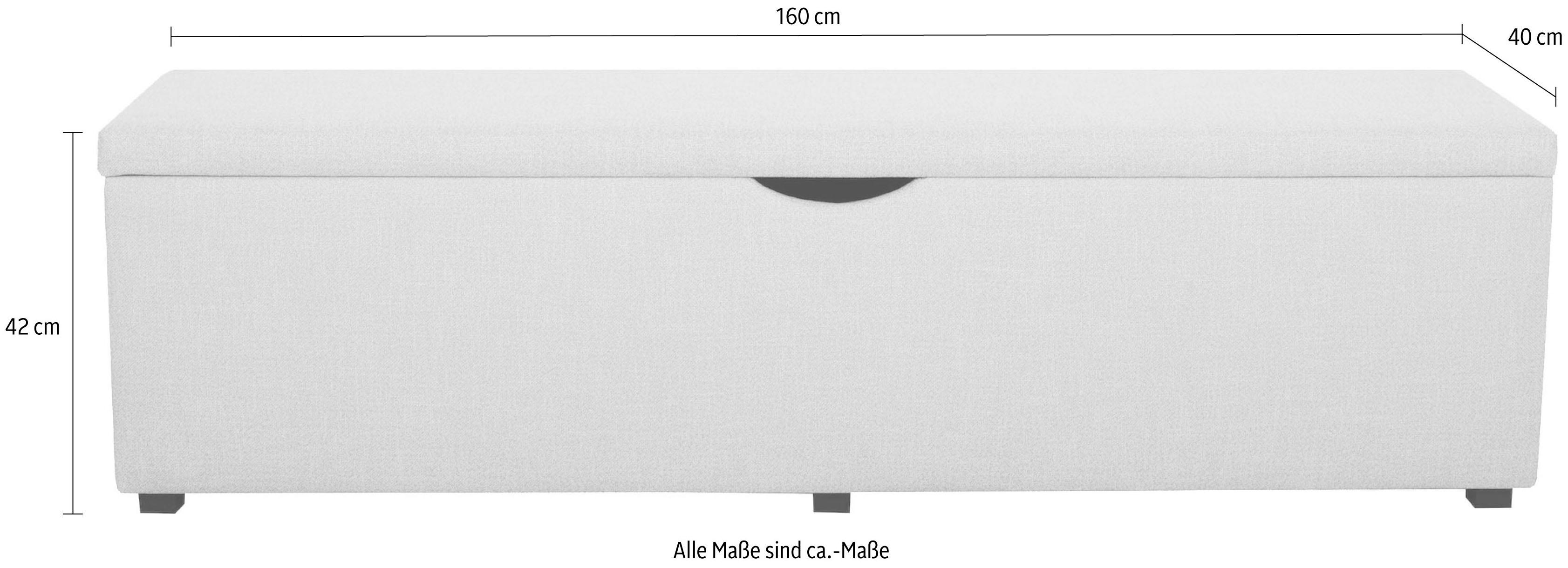 Thumbnail - PLACES OF STYLE Hockerbank "Standard" Breite 120cm oder 160cm, auch als Garderobenbank oder Bettbank