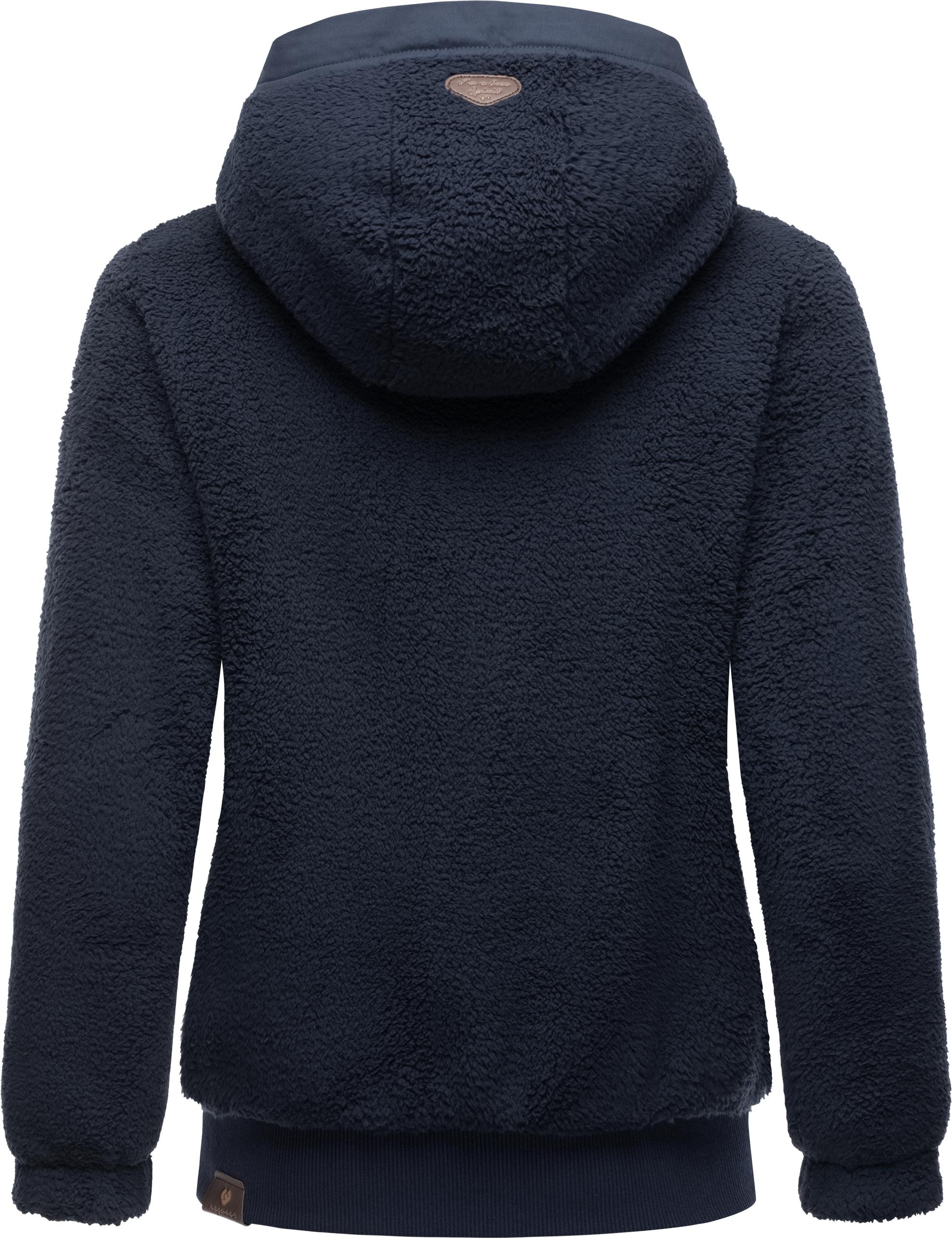 Ragwear Outdoorjacke »Cousy Short«, mit Kapuze, flauschige Übergangsjacke mit Teddyfell und Kapuze