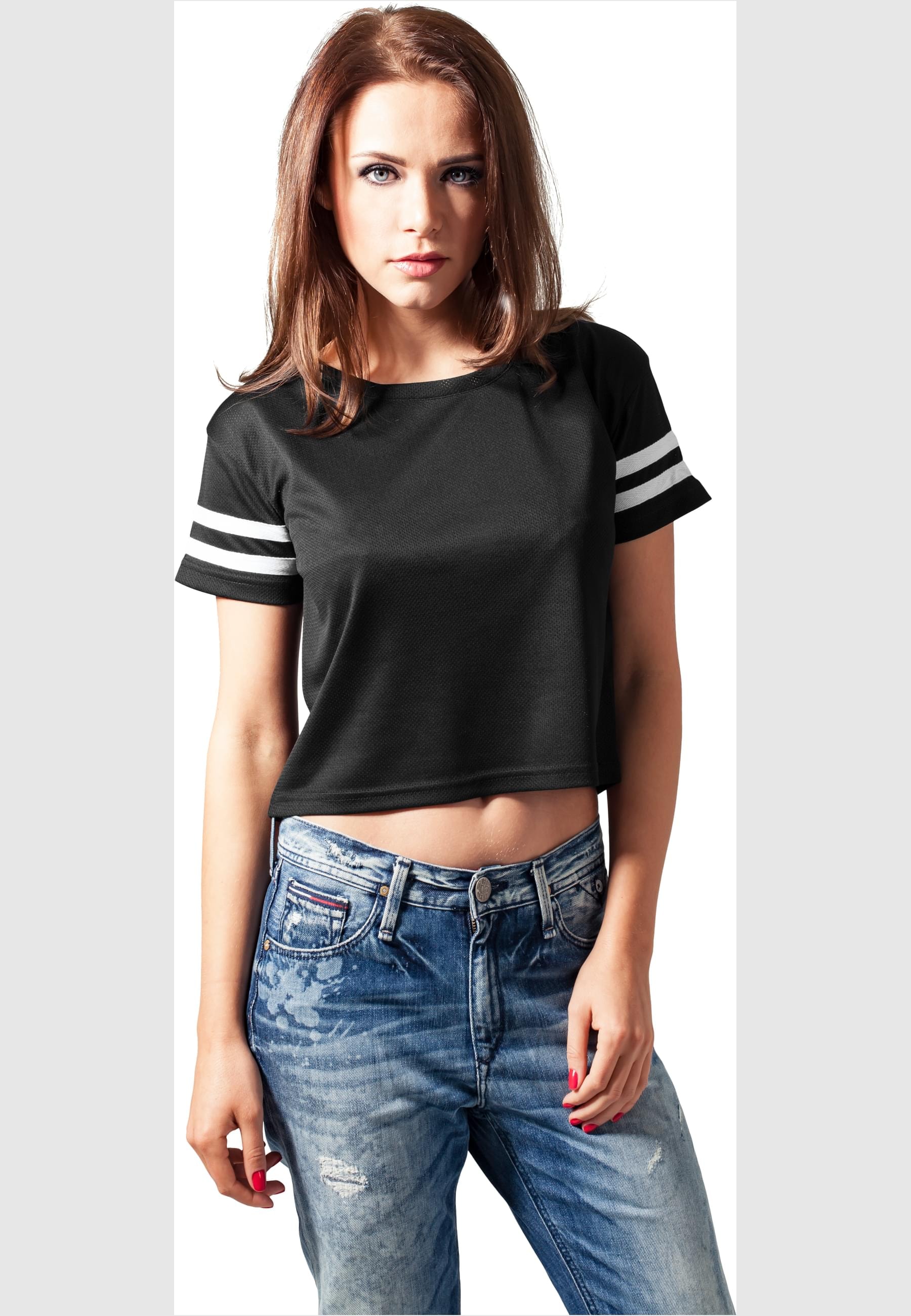 URBAN CLASSICS Kurzarmshirt »Urban Classics Damen Ladies Mesh Short Tee«, (1 tlg.)