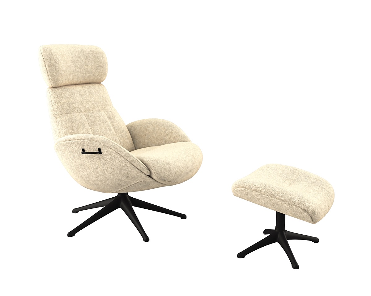 FLEXLUX Relaxsessel »Relaxchairs Elegant«, Premium schwarz & Fuß Komfort, Kopfteilverstellung, BAUR | Rücken- drehbar