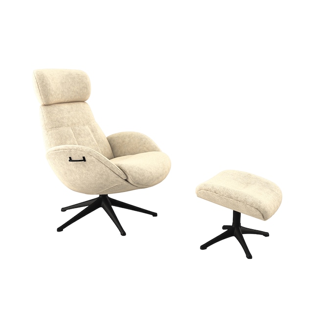 FLEXLUX Relaxsessel »Relaxchairs Elegant«, Premium Komfort, Rücken- &  Kopfteilverstellung, drehbar, Fuß schwarz | BAUR