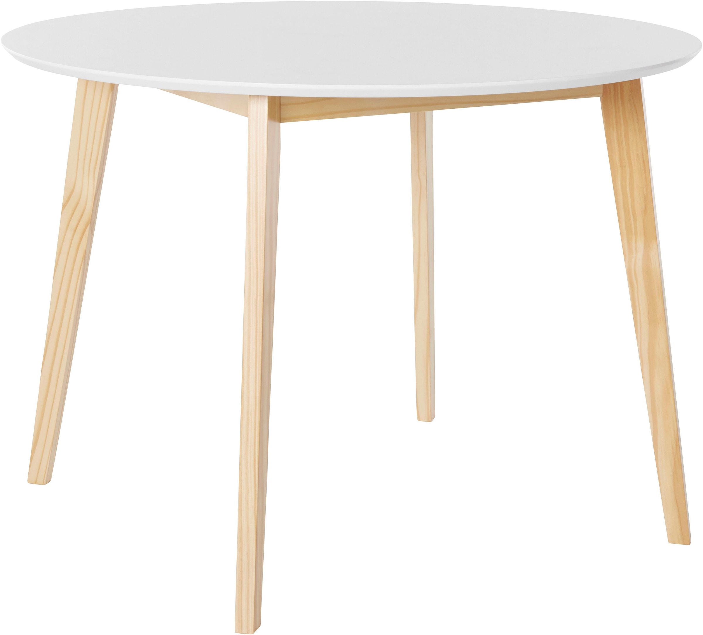 OTTO home Esstisch "Cody" Esstisch, Küchentisch, OTTOs Choice, Beine aus Massivholz, runde MDF-Tischplatte, in 2 Farbvarianten