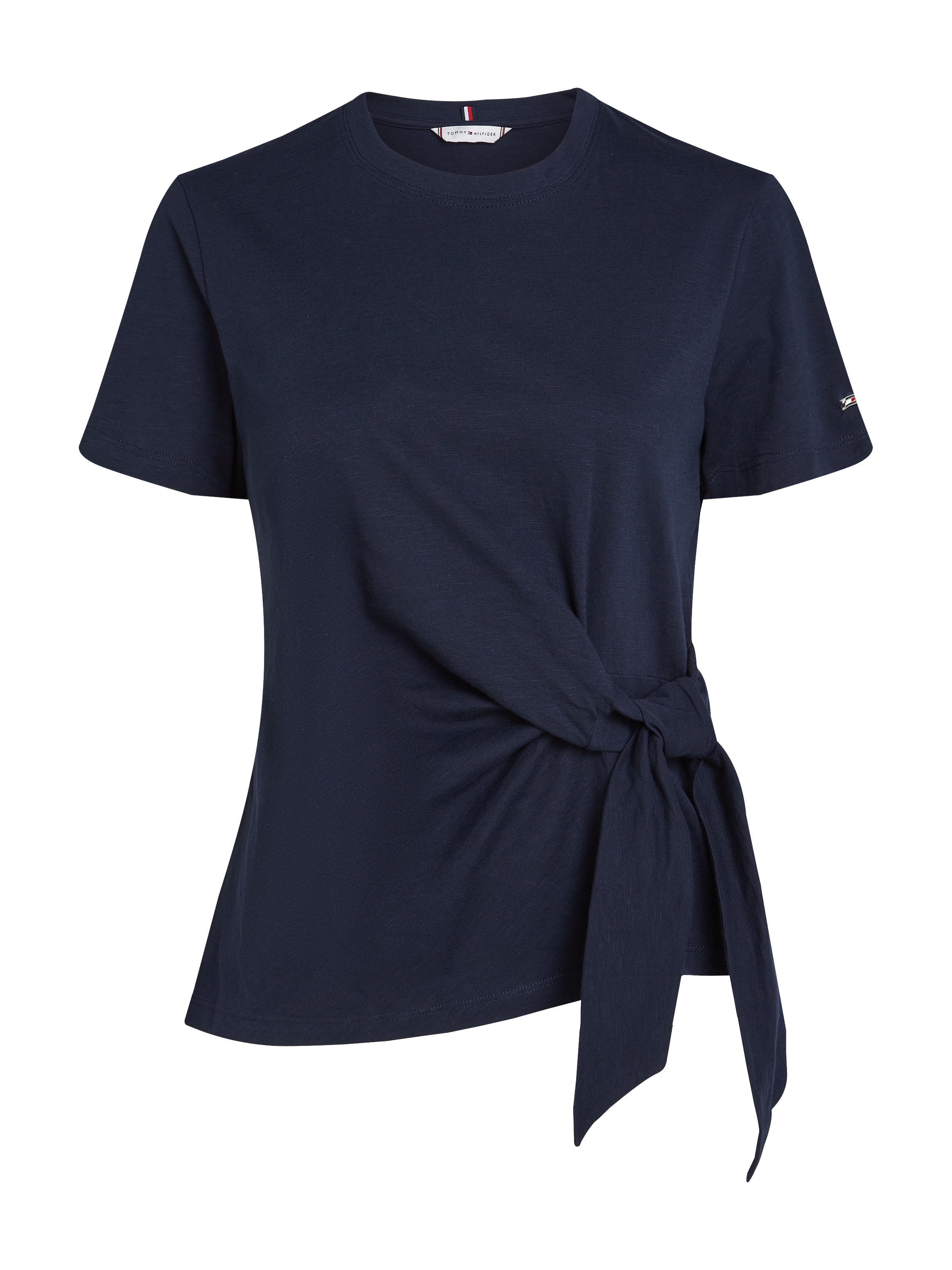 Tommy Hilfiger T-Shirt »KNOT BOAT-NK SS TEE«, in asymmetrischer Form