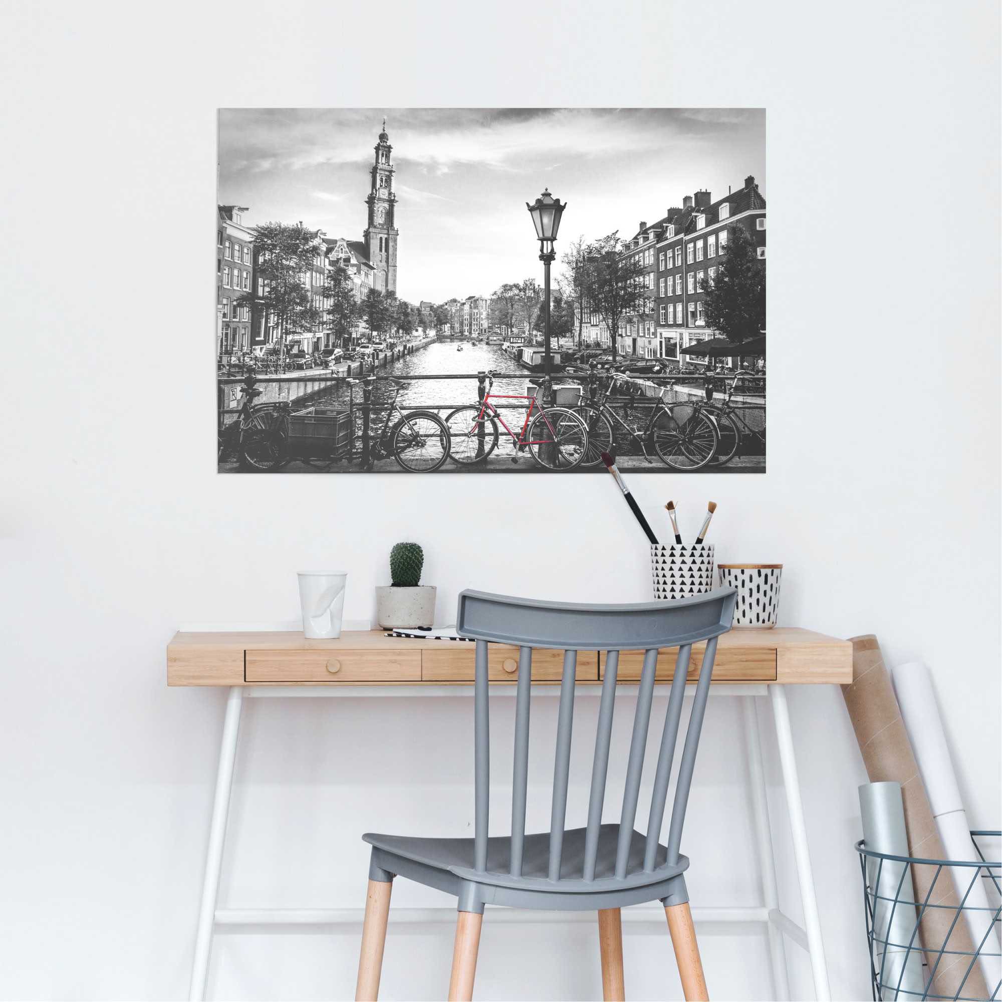 Reinders! Poster »Die Grachten von Amsterdam Brücke - Fahrrad - Stadt - Die  Niederlande«, (1 St.) kaufen | BAUR