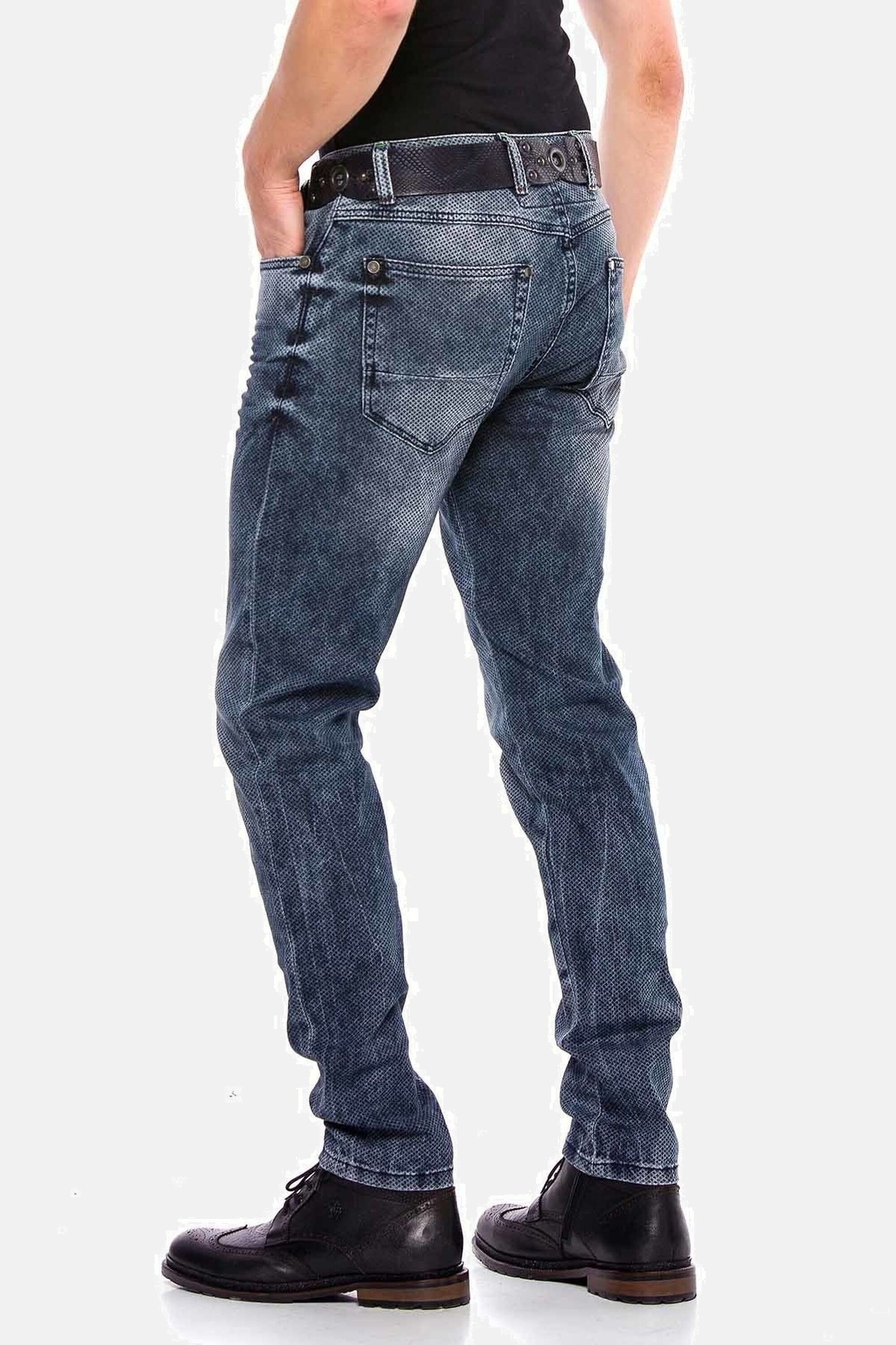 Cipo & Baxx Slim-fit-Jeans »Jeans«, mit Allover-Gitter-Musterung, CD543