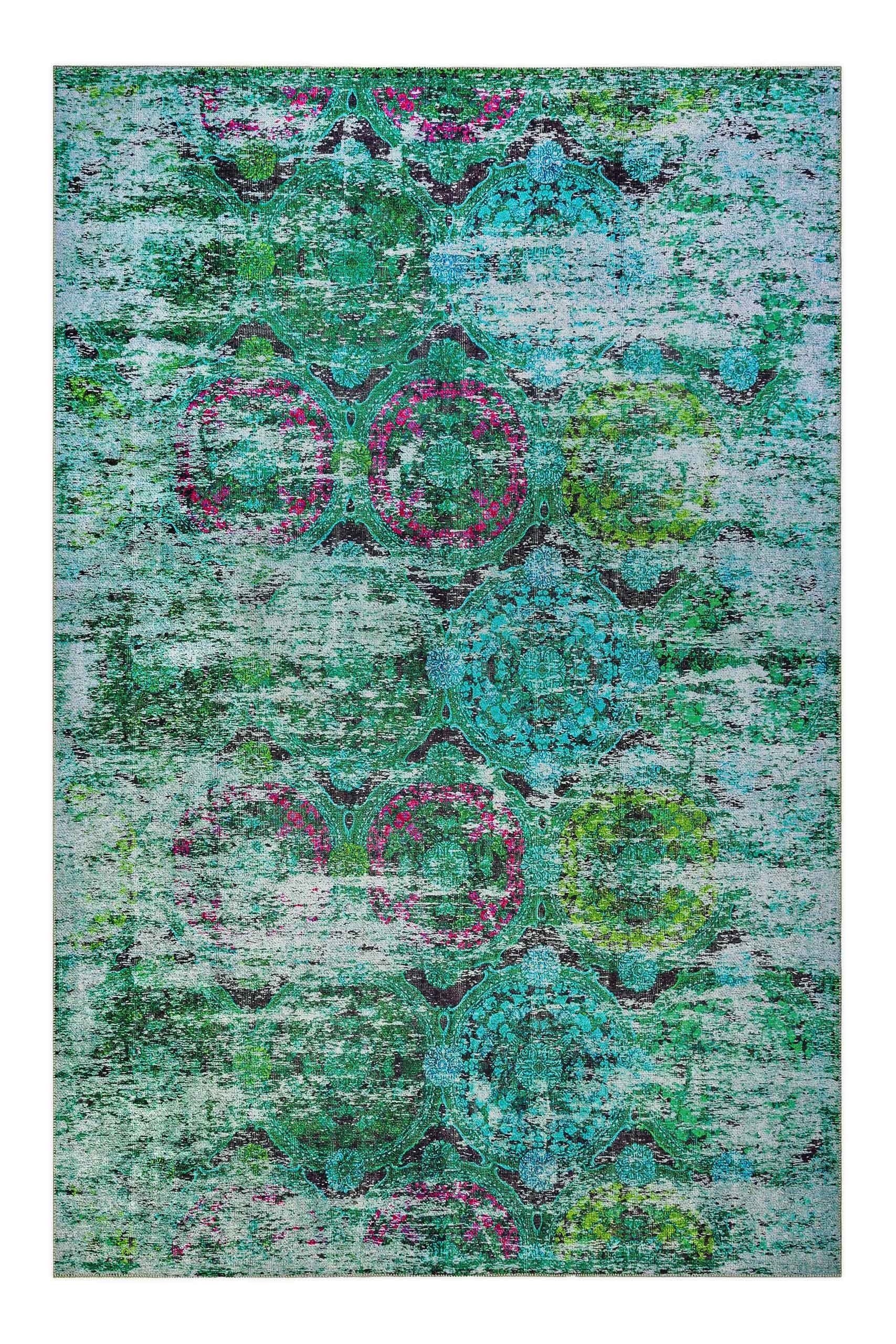 Wecon home Teppich »Focus« rechteckig 6 mm Höhe Vintage, Baumwolle, Kurzflor, Wohnzimmer, Schlafzimmer, pflegeleicht