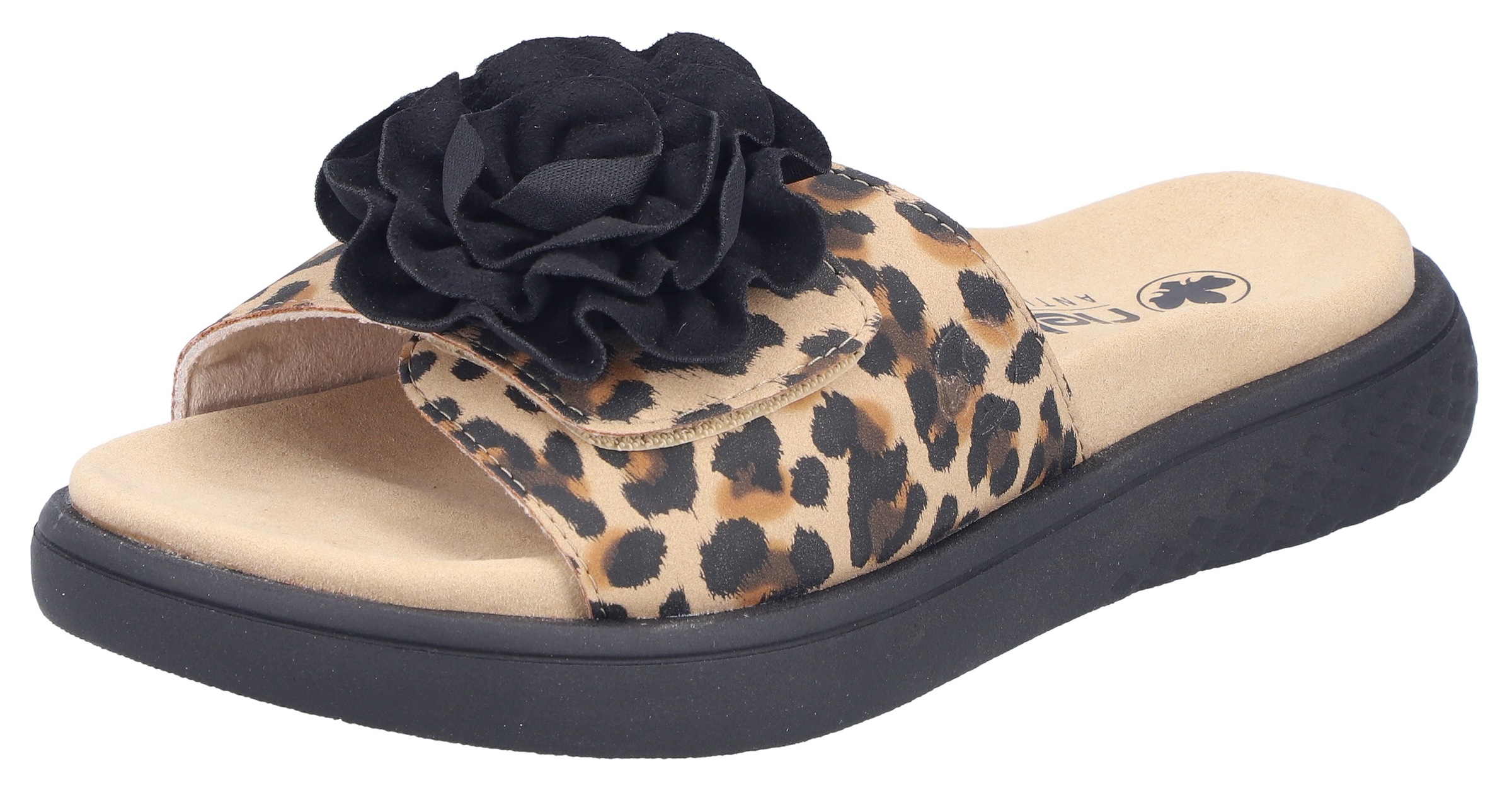 Rieker Pantolette  Sommerschuh, Hausschuh, Strandschuh mit bequemem Fußbett