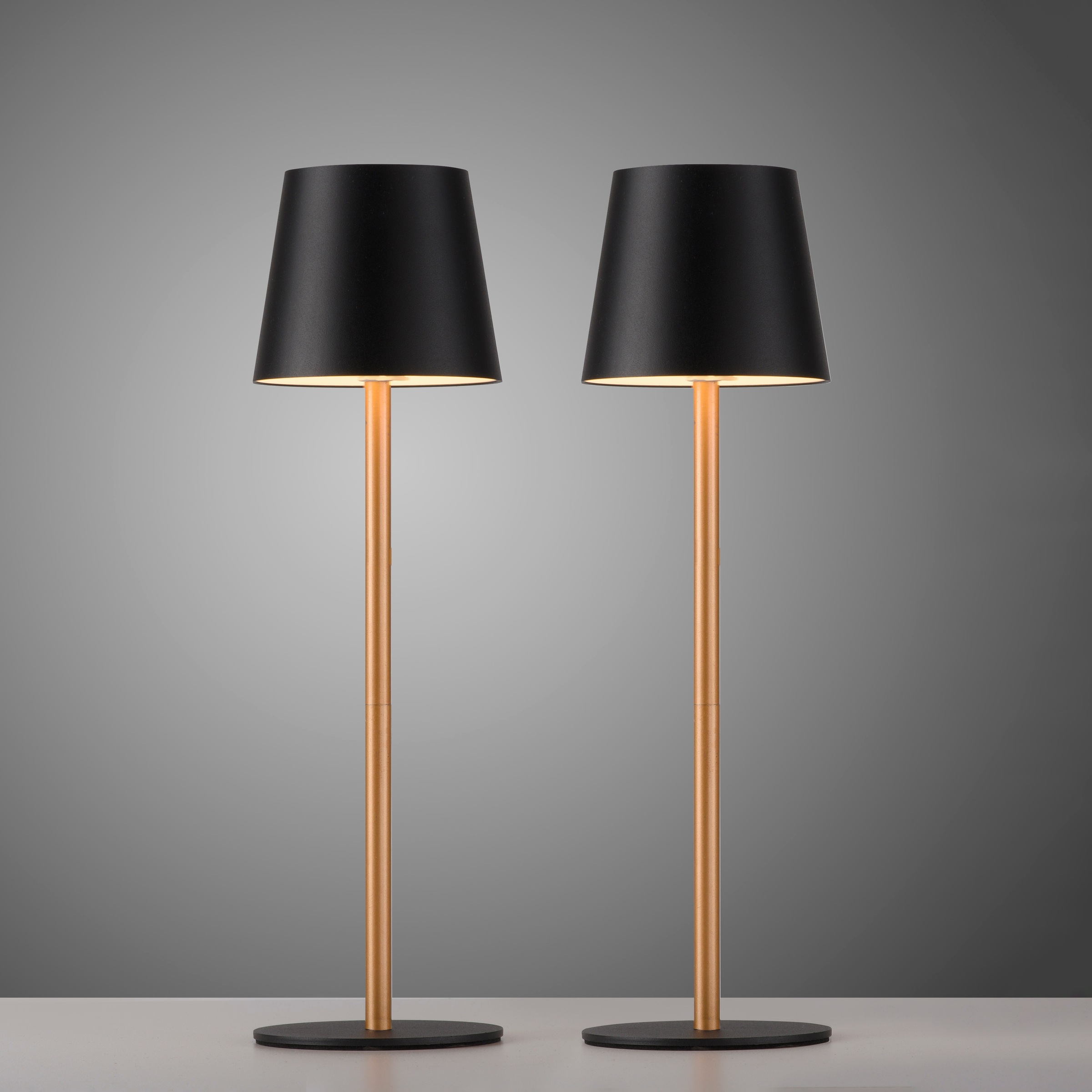 JUST LIGHT LED Tischleuchte »EURIA, 2er Set« LED-Board 2 Stk. Warmweiß LED Akku Tischlampe