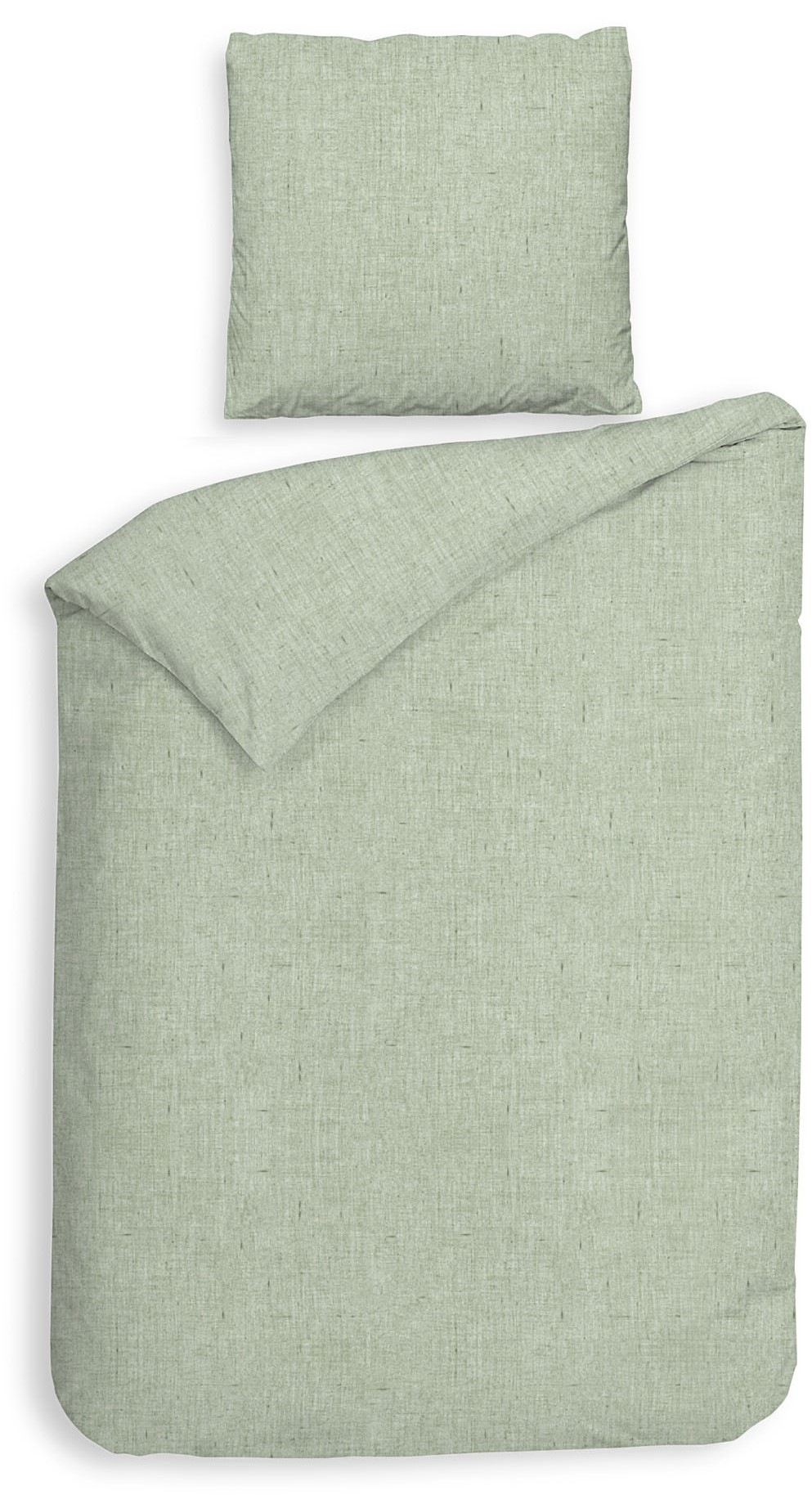 Heckett & Lane Bettwäsche "Franela" 2 Stk. tlg. Uni Design, hochwertiges Fl günstig online kaufen