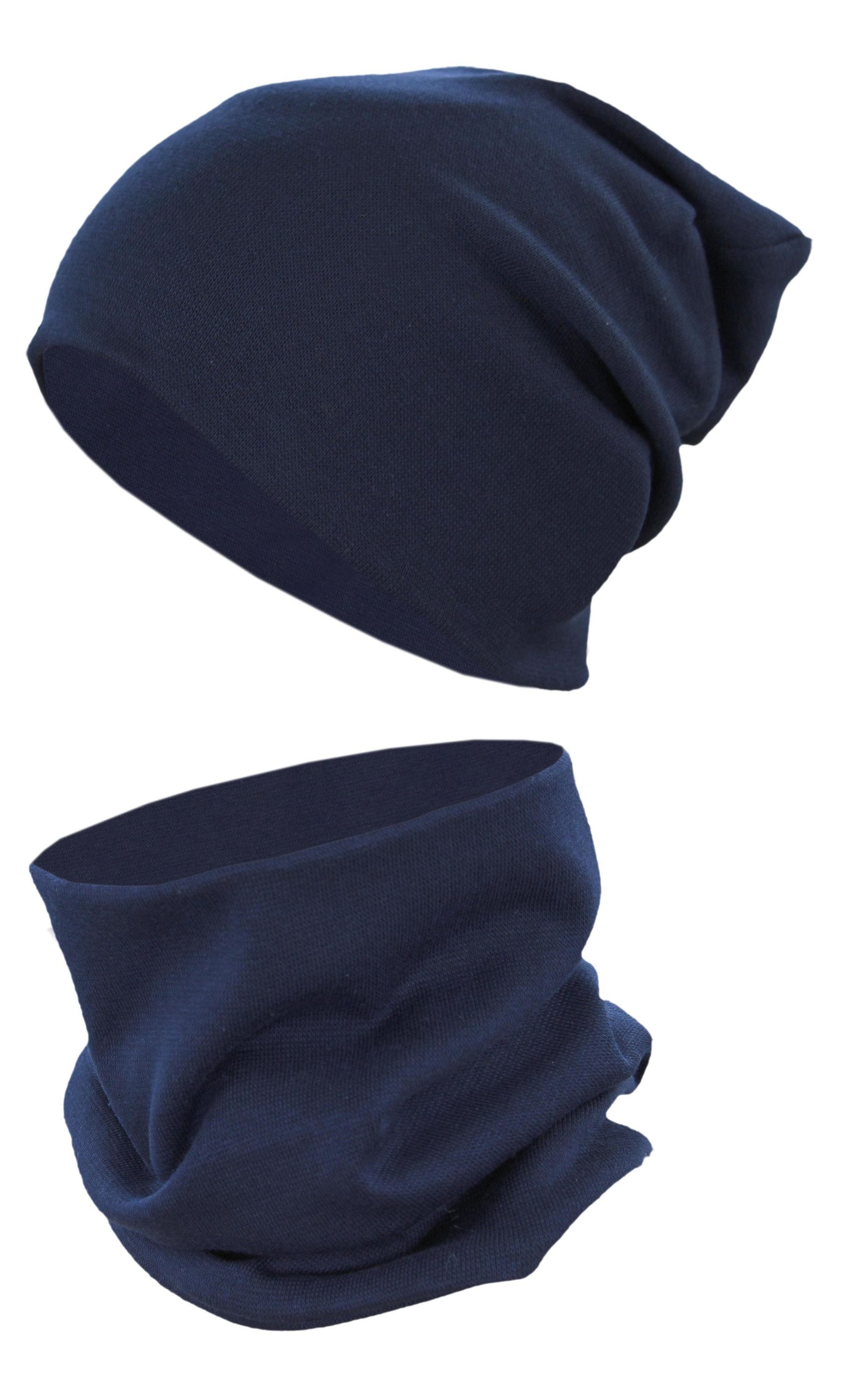 TupTam Beanie "Mütze Unisex Kinder Beanie Mütze Schlauchschal Set"