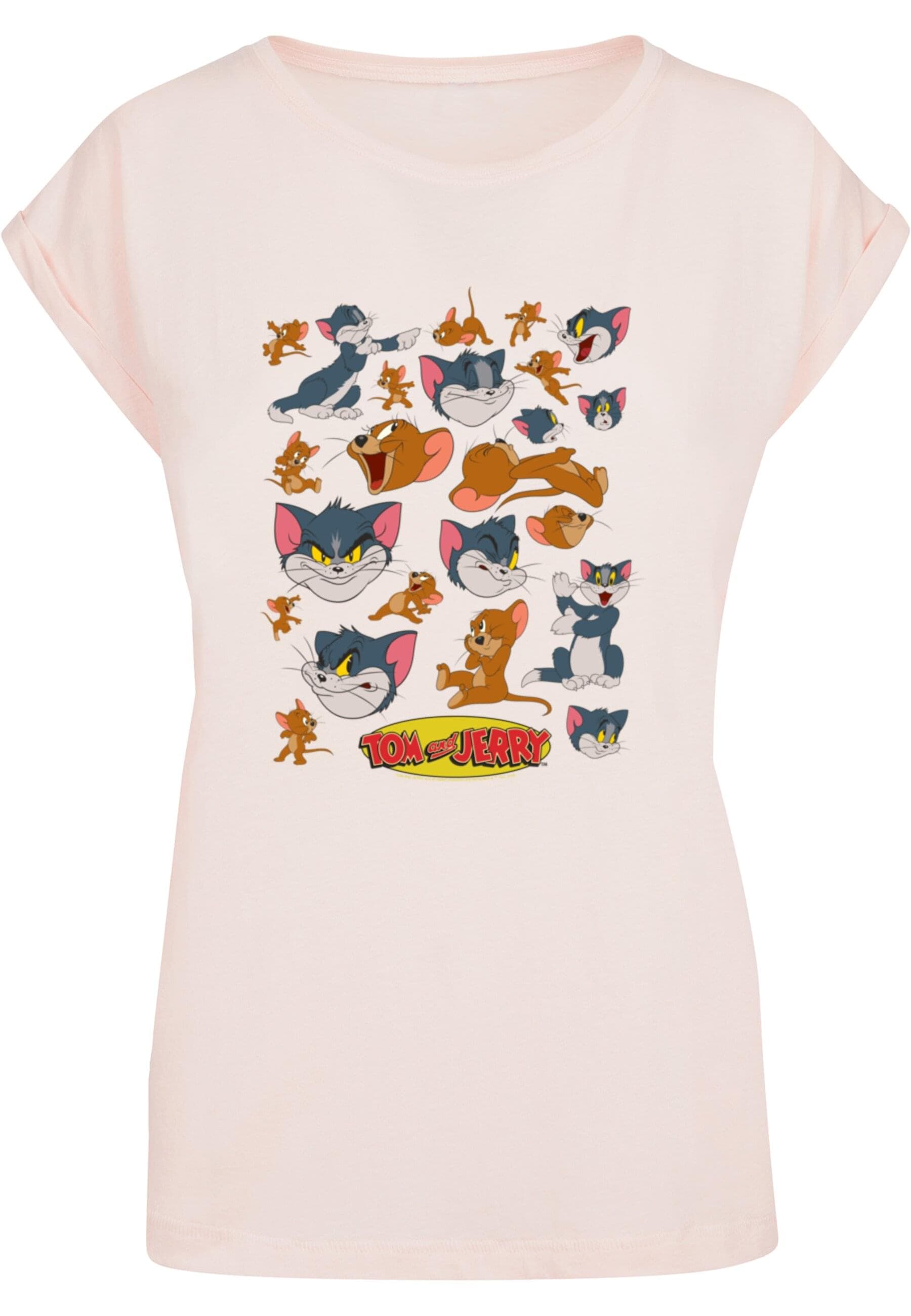 ABSOLUTE CULT T-Shirt "ABSOLUTE CULT Damen Ladies Tom and Jerry - Many Face günstig online kaufen