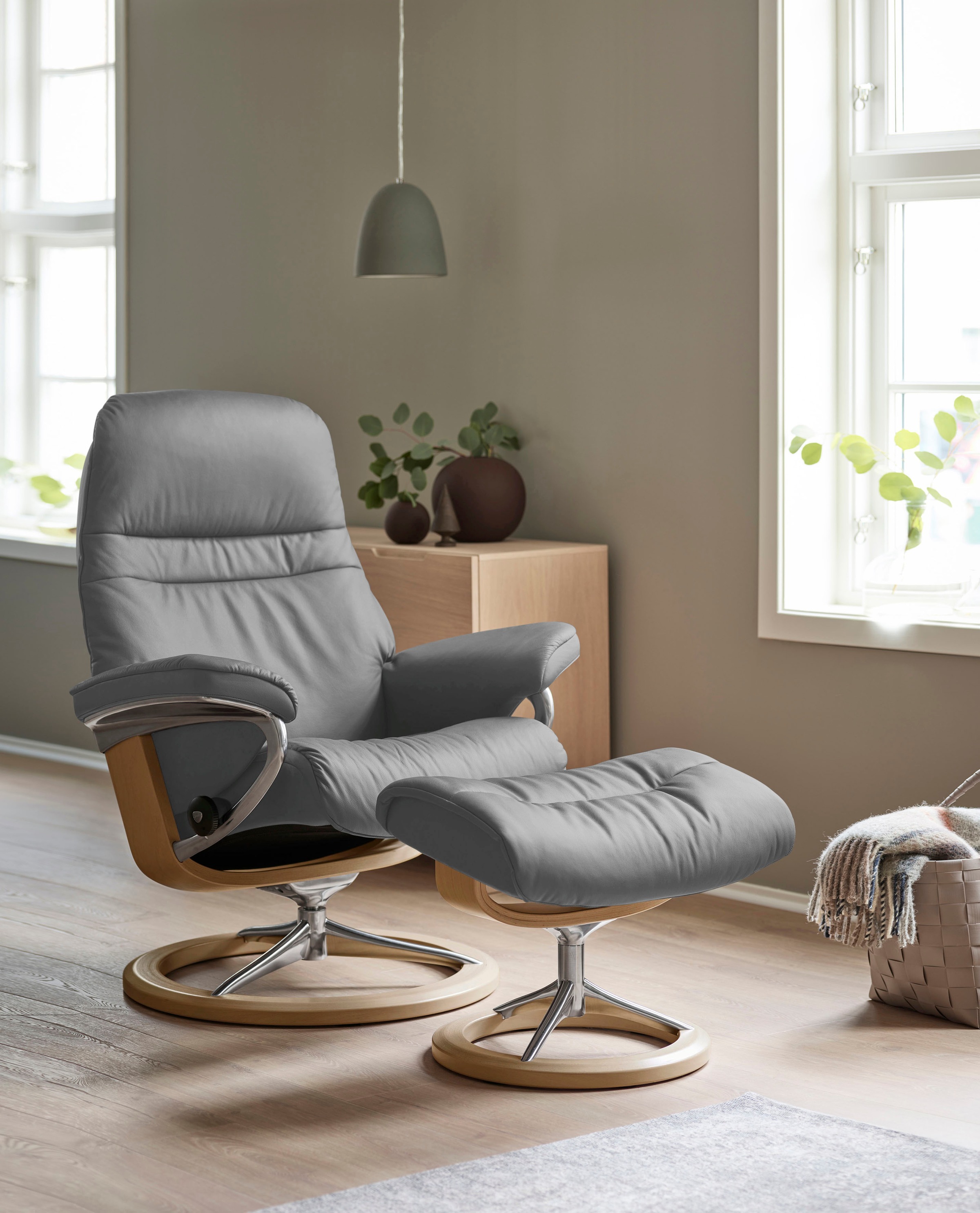 Stressless Relaxsessel "Sunrise" mit Signature Base, Größe S, Gestell Eiche günstig online kaufen