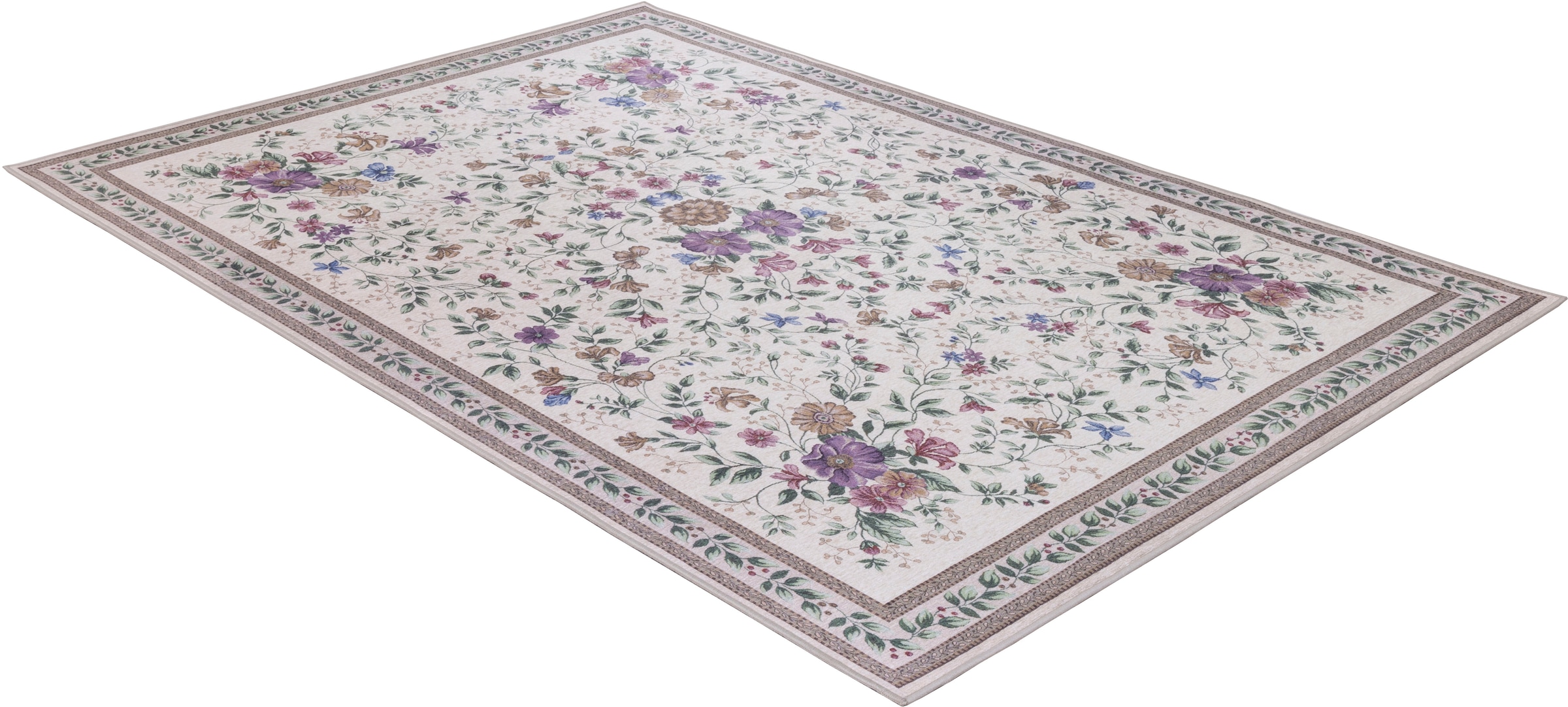 Gino Falcone Orientteppich "Viola GF045" rechteckig 3 mm Höhe in Pastell Fa günstig online kaufen