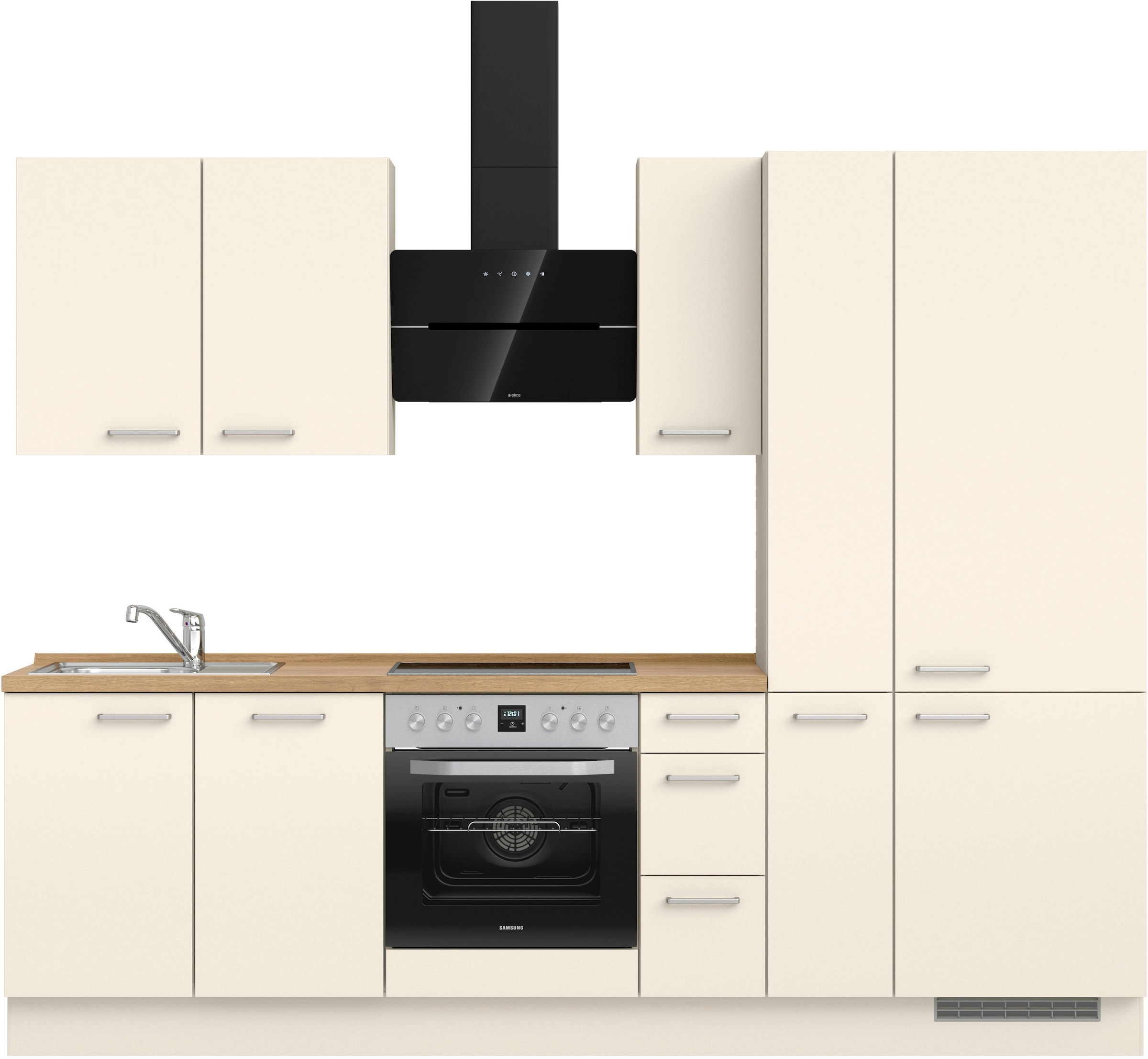 nobilia Küchenzeile ""Touch II", NEU: individuell anpassbar mit gratis Profi-Beratung" vormontiert, Breite 270 cm, Ausrichtung wählbar, wahlw. mit E-Geräten