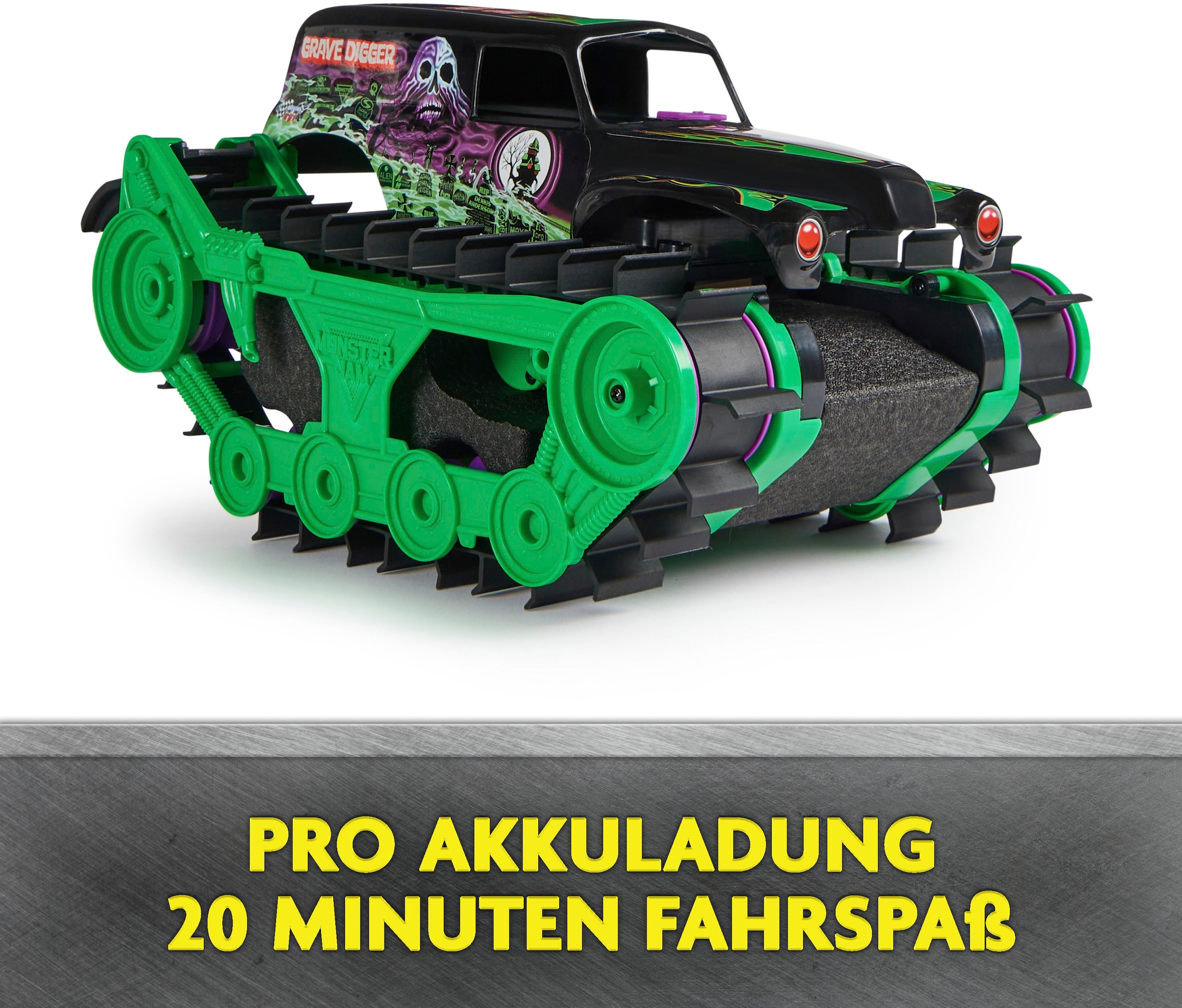 Spin Master RC-Monstertruck »Monster Jam - Grave Digger Trax«, All-Terrain-geländegängig an Land und im Wasser