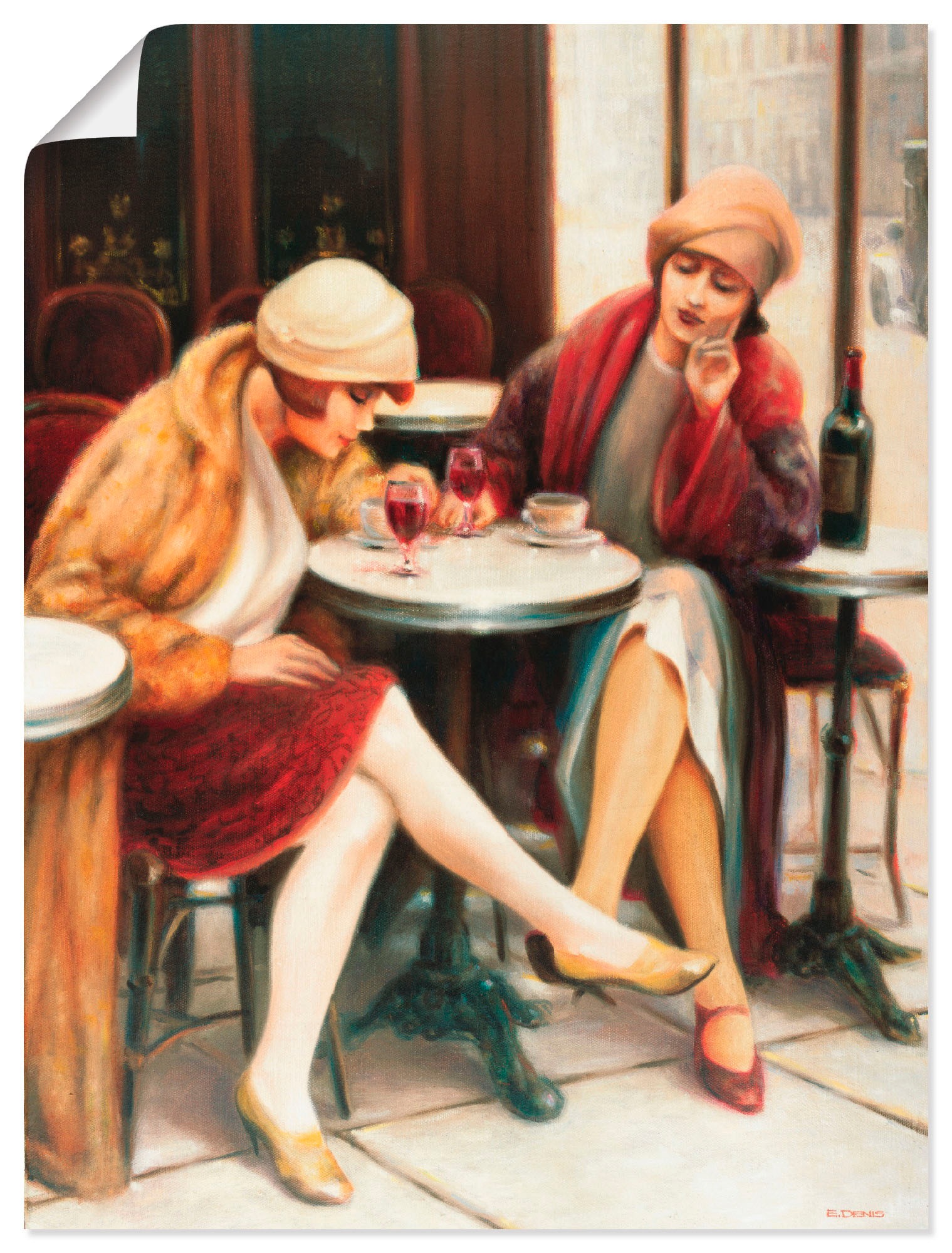 Artland Wandbild »Cafe II«, Frau, (1 St.), als Leinwandbild, Poster in verschied. Größen