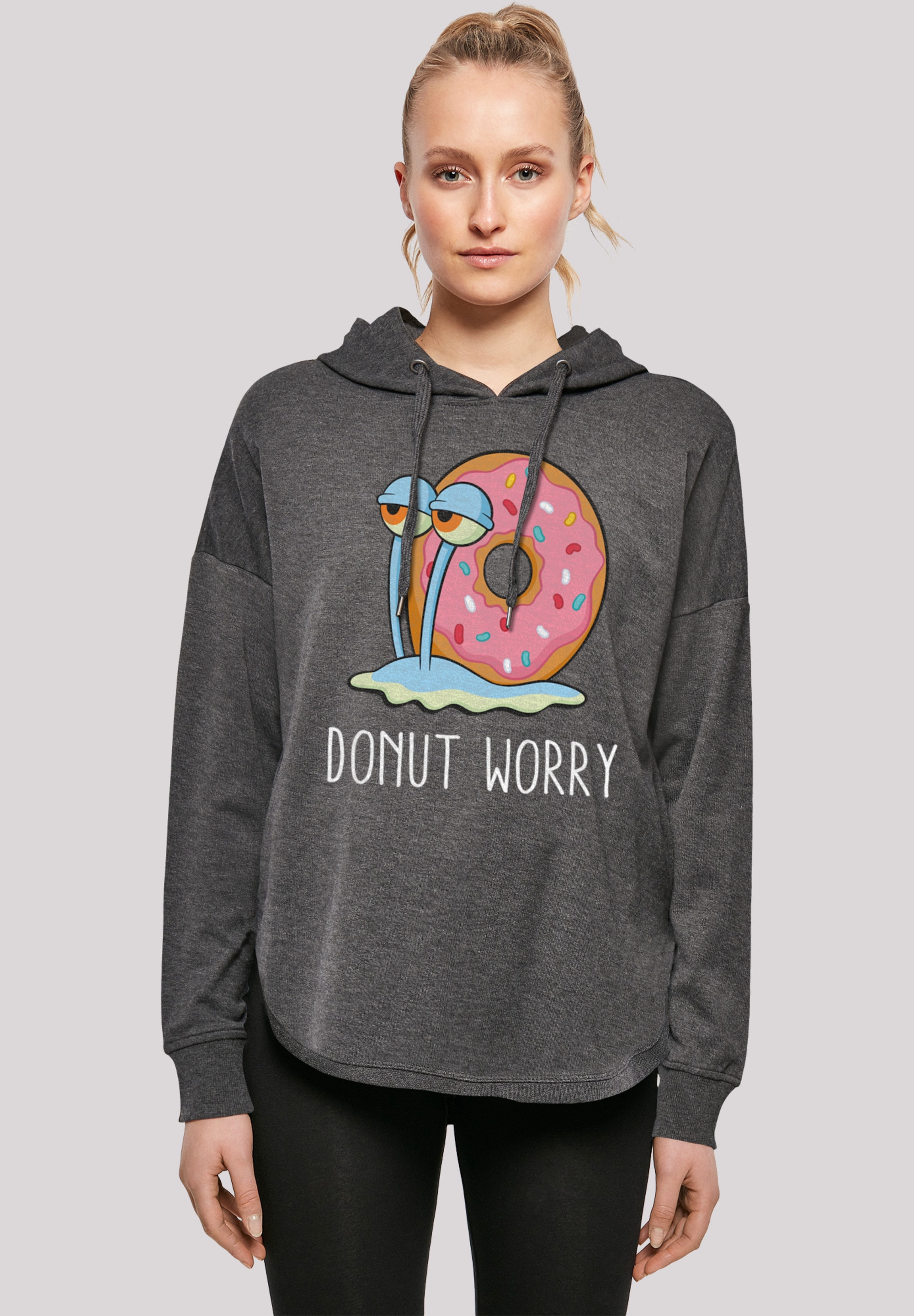 F4NT4STIC Kapuzenpullover "Spongebob Schwammkopf Donut Worry Garry", Print