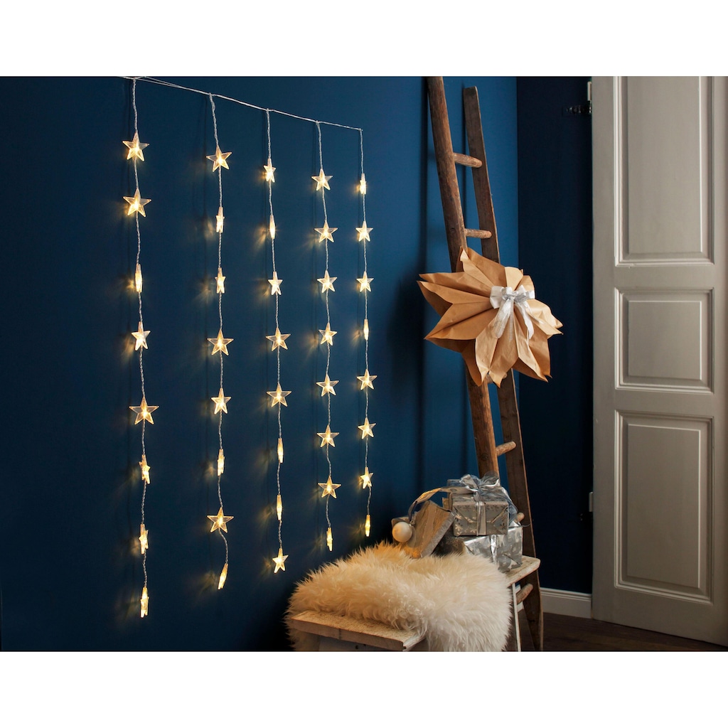 Star-Max LED-Lichtervorhang »Weihnachtsdeko«, LED-Fenster-Vorhang