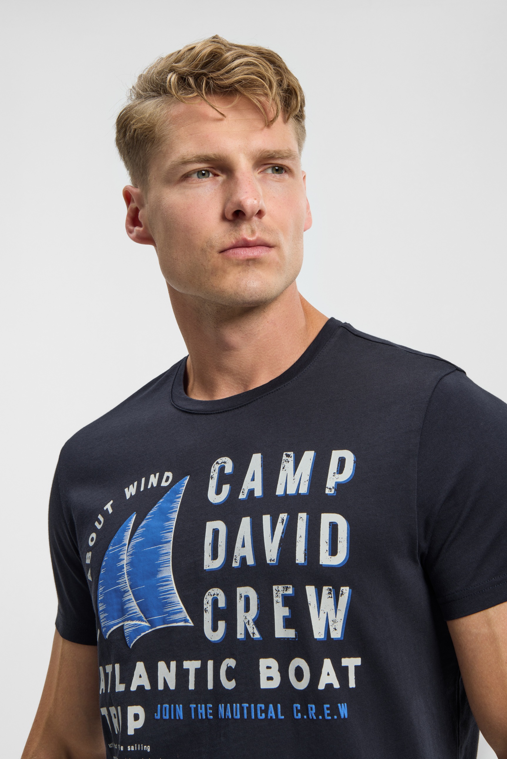 CAMP DAVID Rundhalsshirt aus Baumwolle