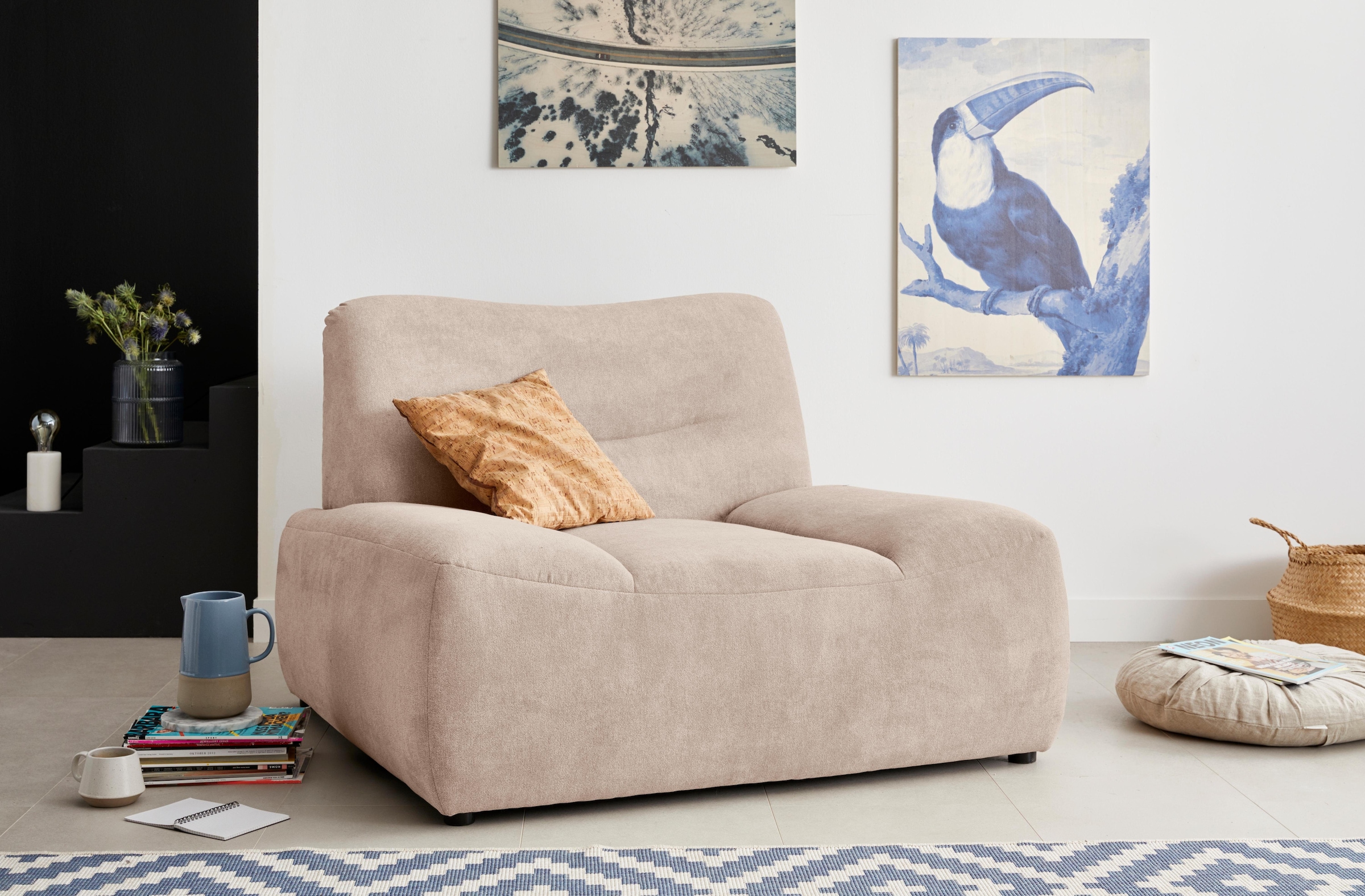 DOMO collection Sessel "Cesena modern, elegante flache Armlehnen, komfortab günstig online kaufen