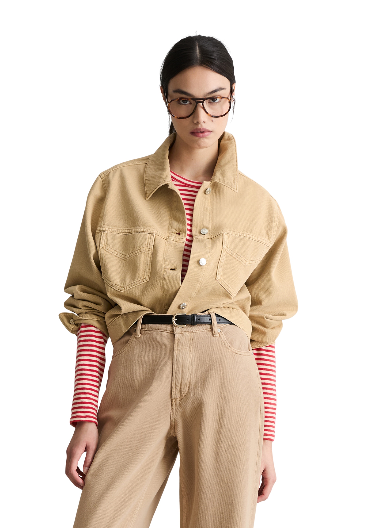 Marc O'Polo DENIM Jeansjacke »aus Organic-Cotton-Lyocell-Mix« ohne Kapuze