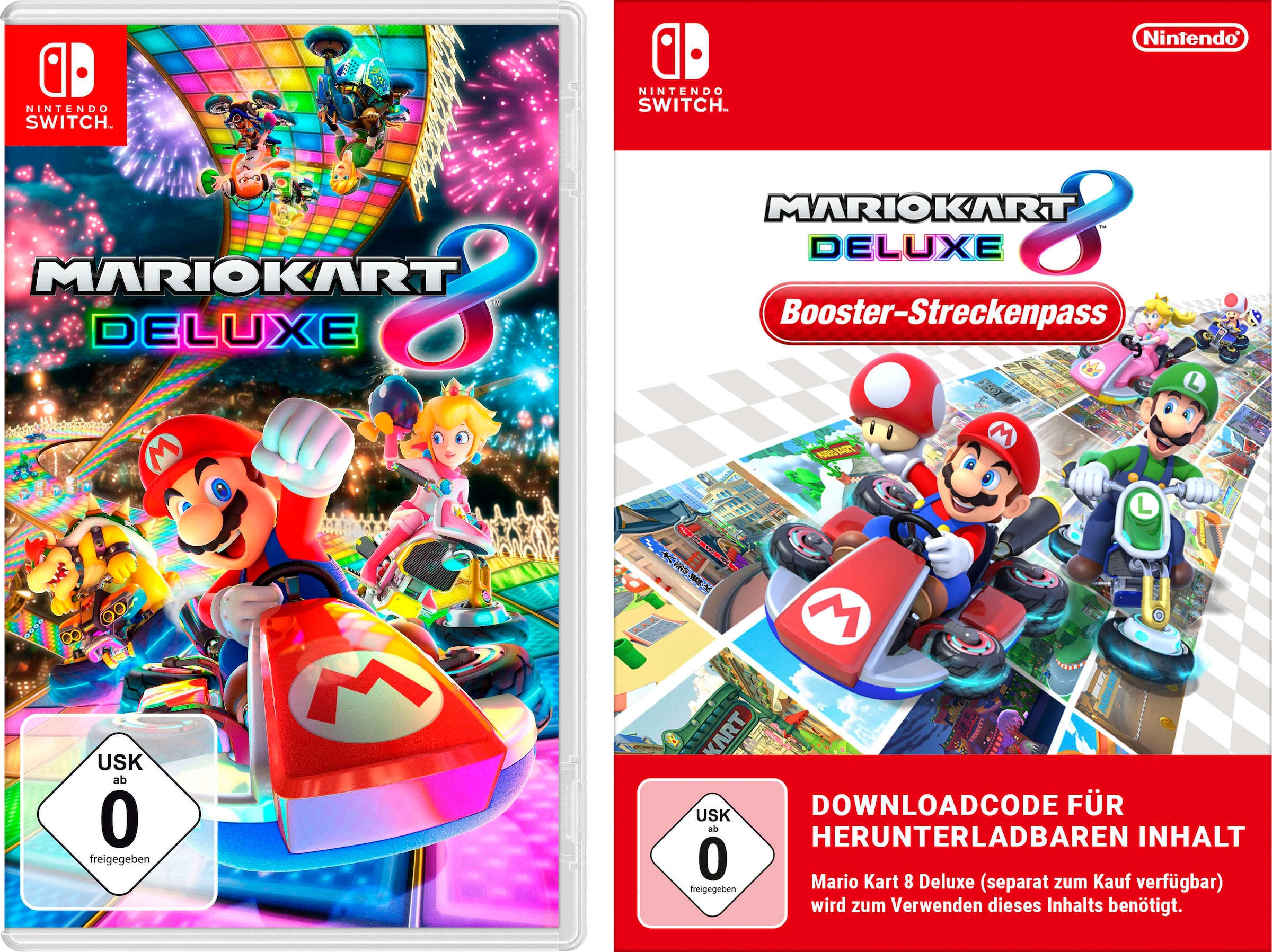NINTENDO SWITCH Spielesoftware "Mario Kart 8 Deluxe", Nintendo Switch, bunt, Spielesoftware, inkl. Booster-Streckenpass
