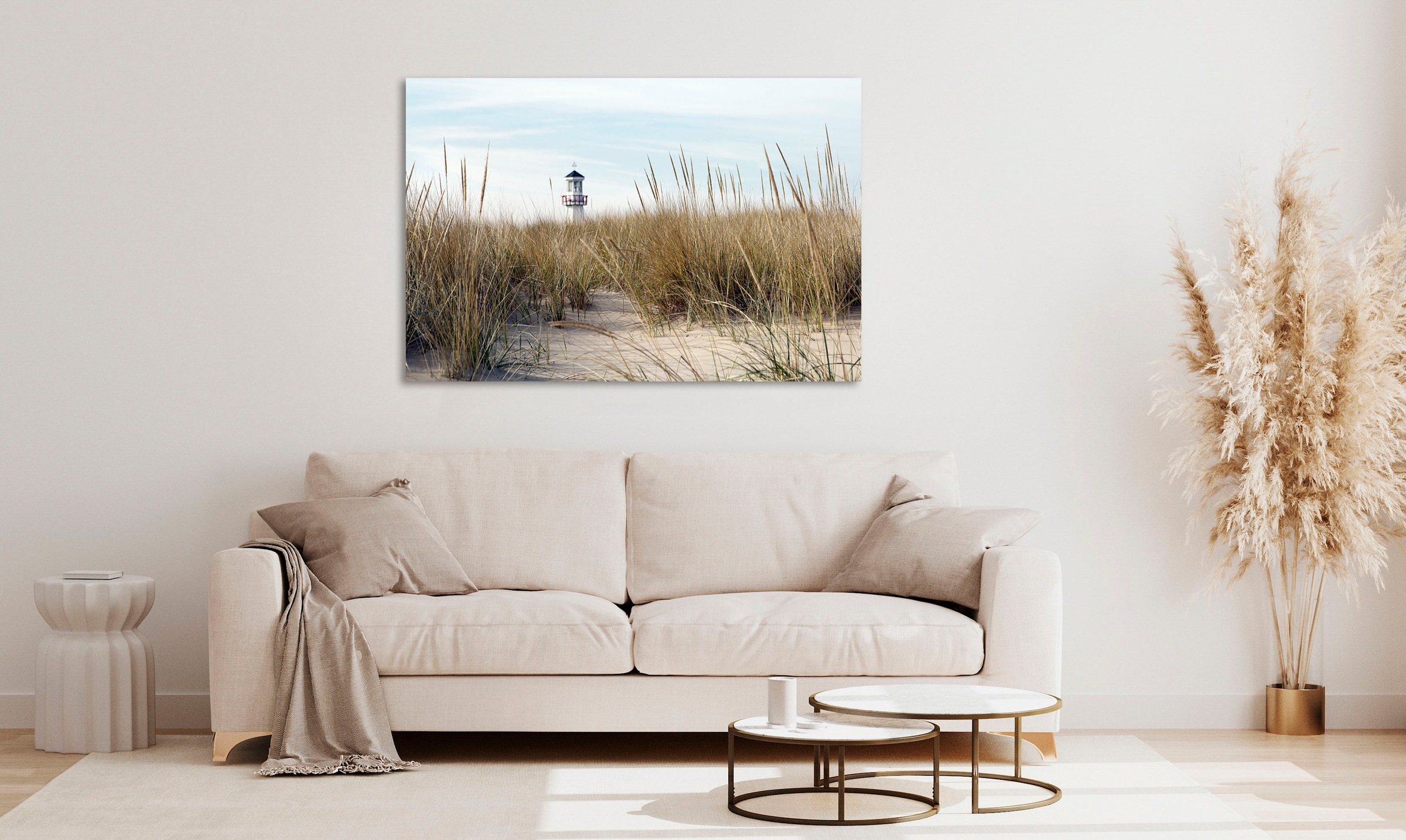 queence Acrylglasbild "Erasmus", Strand-Himmel-Düne-Deutschland-Gräser-Meer günstig online kaufen