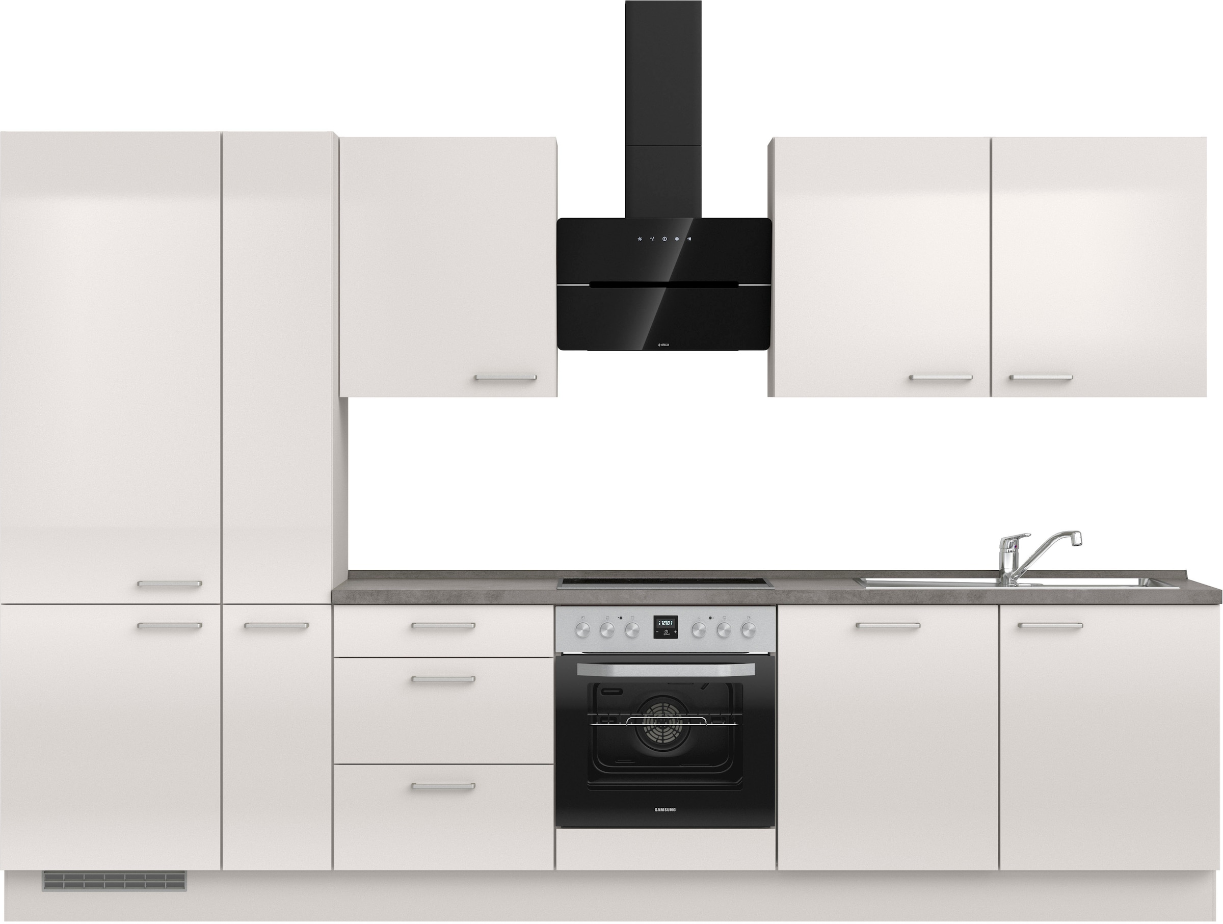 nobilia ""Flash II", NEU: individuell anpassbar mit gratis Profi-Beratung" vormontiert, Breite 330 cm, Ausrichtung wählbar, wahlw. mit E-Geräten