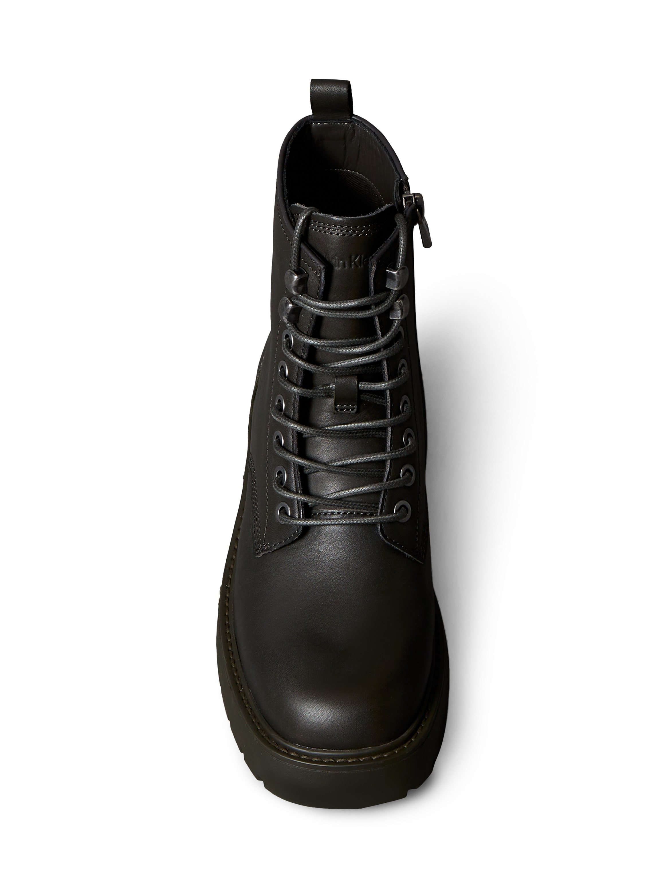 Calvin Klein Jeans Schnürboots »CHUNKY LACE UP ZIP BOOT«, Schnürstiefelette, Plateauboots, Festival, mit Anziehlasche