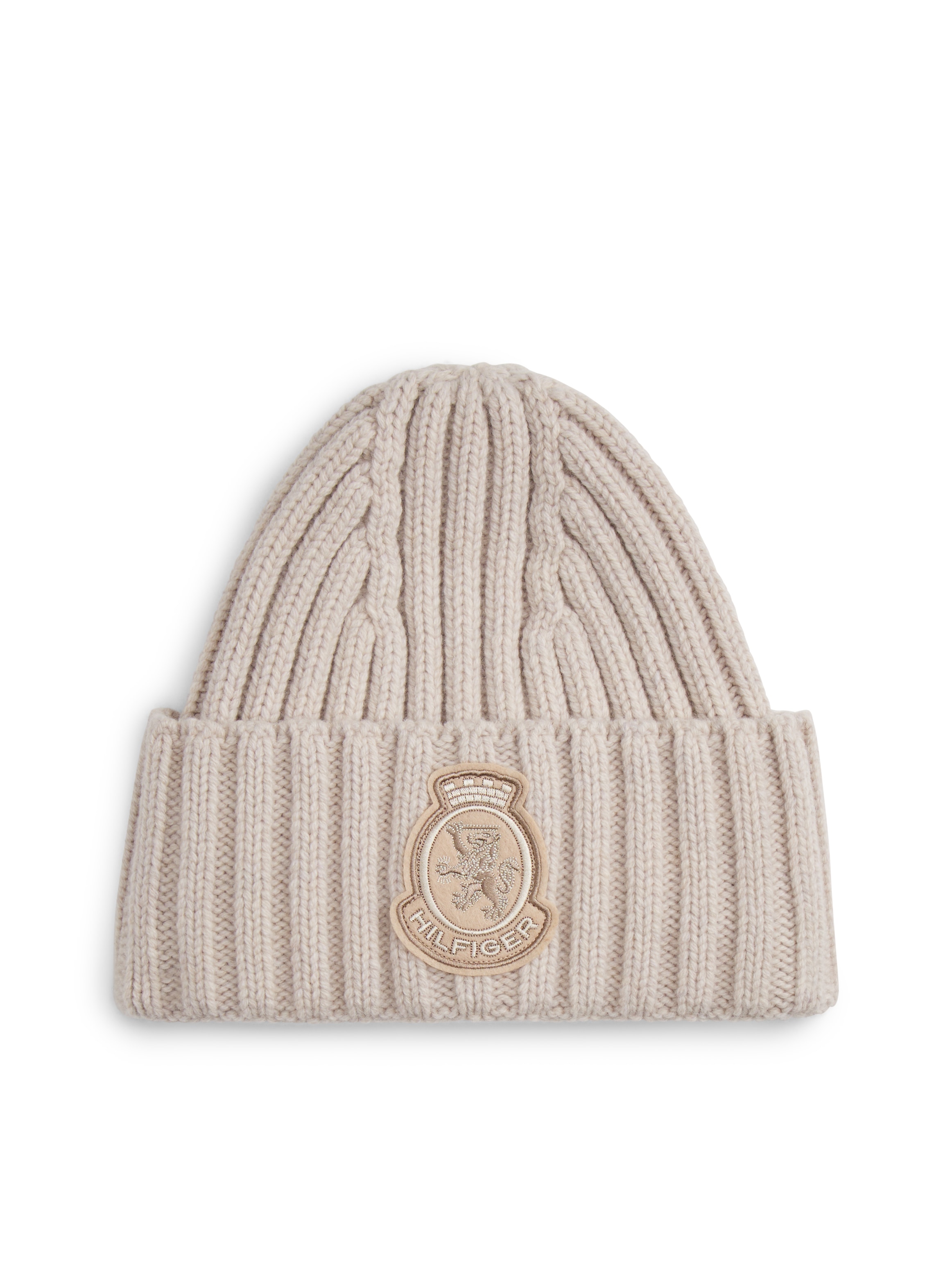 Tommy Hilfiger Beanie "TH CREST FLUFFY", für Frauen, aus Rippstrick, TH-Wap günstig online kaufen