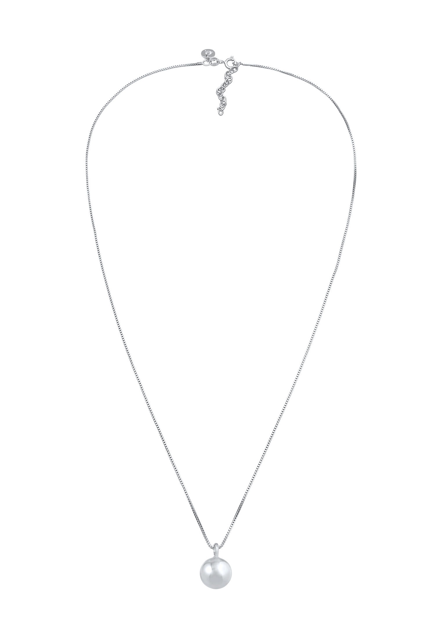 Elli Premium Kette mit Anhänger »Kugel Anhänger Rund Basic 925 Silber«