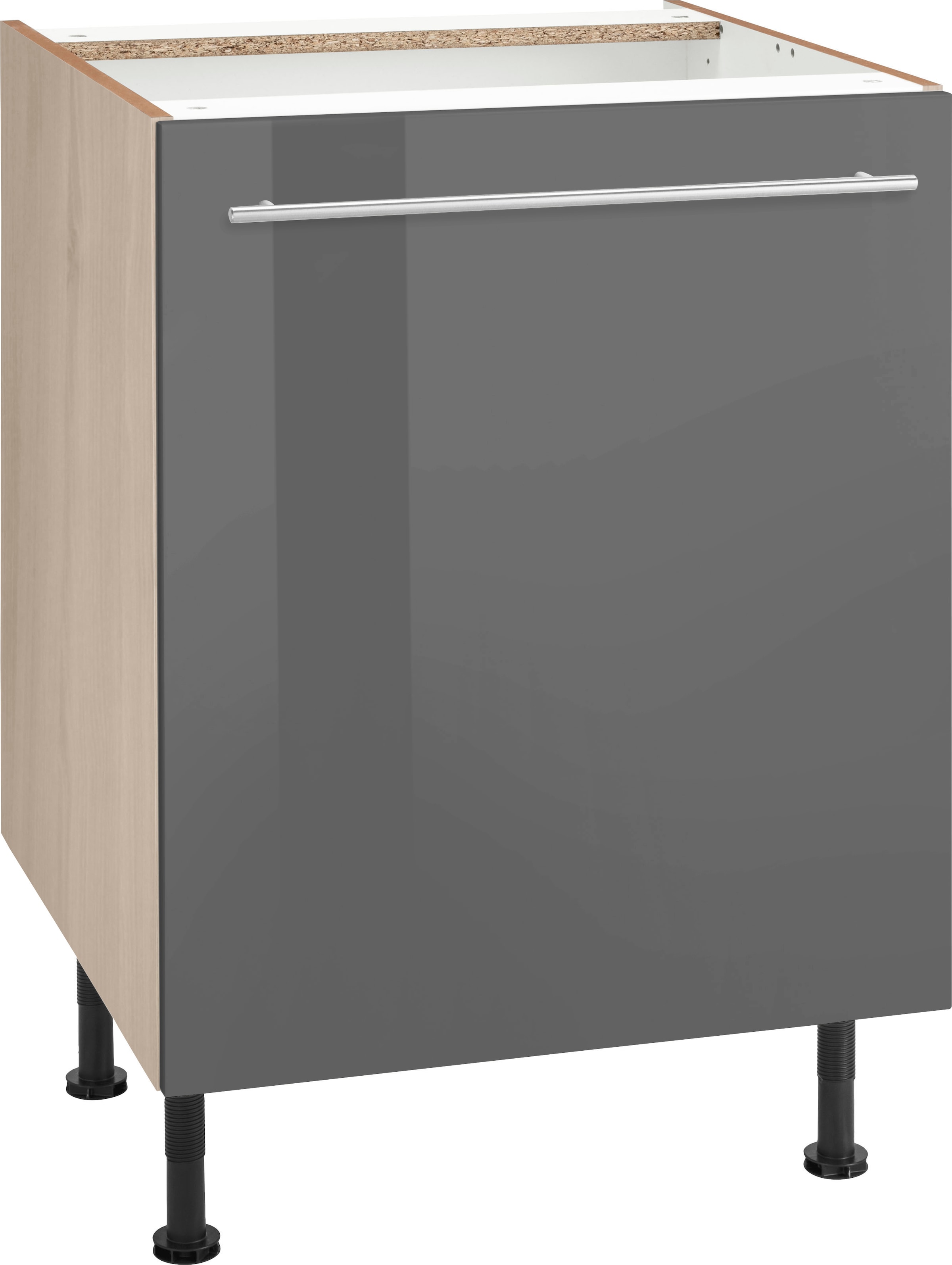 OPTIFIT Unterschrank "Bern", 60 cm breit, mit 1 Tür mit höhenverstellbaren Füßen, mit Metallgriff