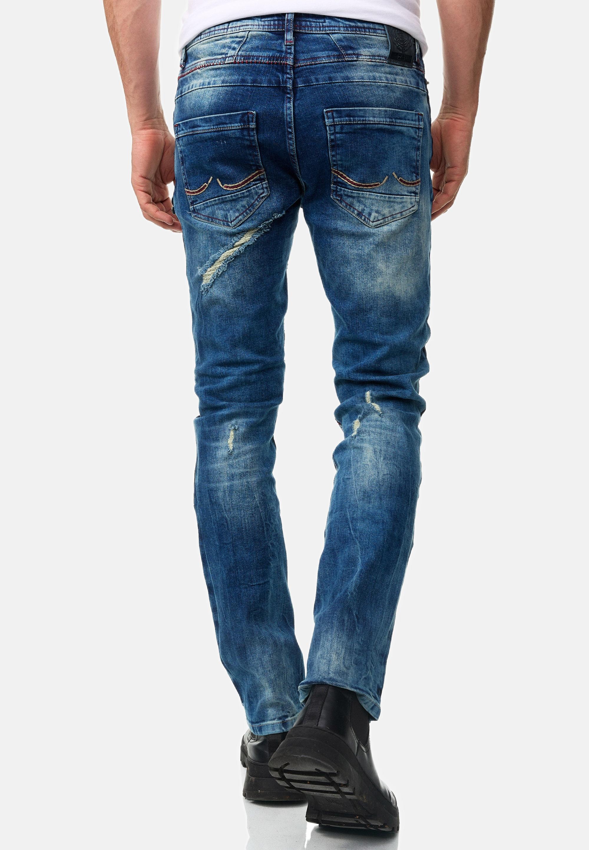 Rusty Neal Slim-fit-Jeans »MISATO«, im modischen Used-Look