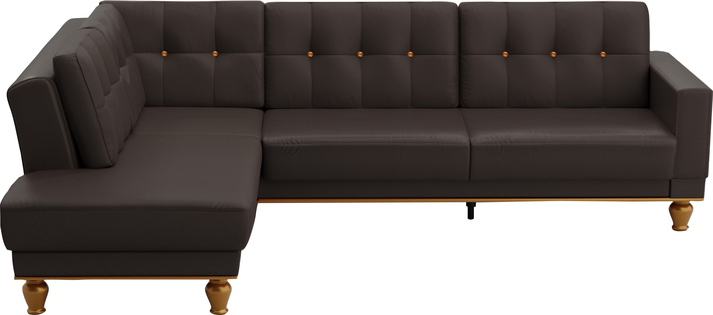 sit&more Ecksofa »Orient 5 L-Form«, mit Strass-Stein, wahlweise mit Bettfunktion und Bettkasten