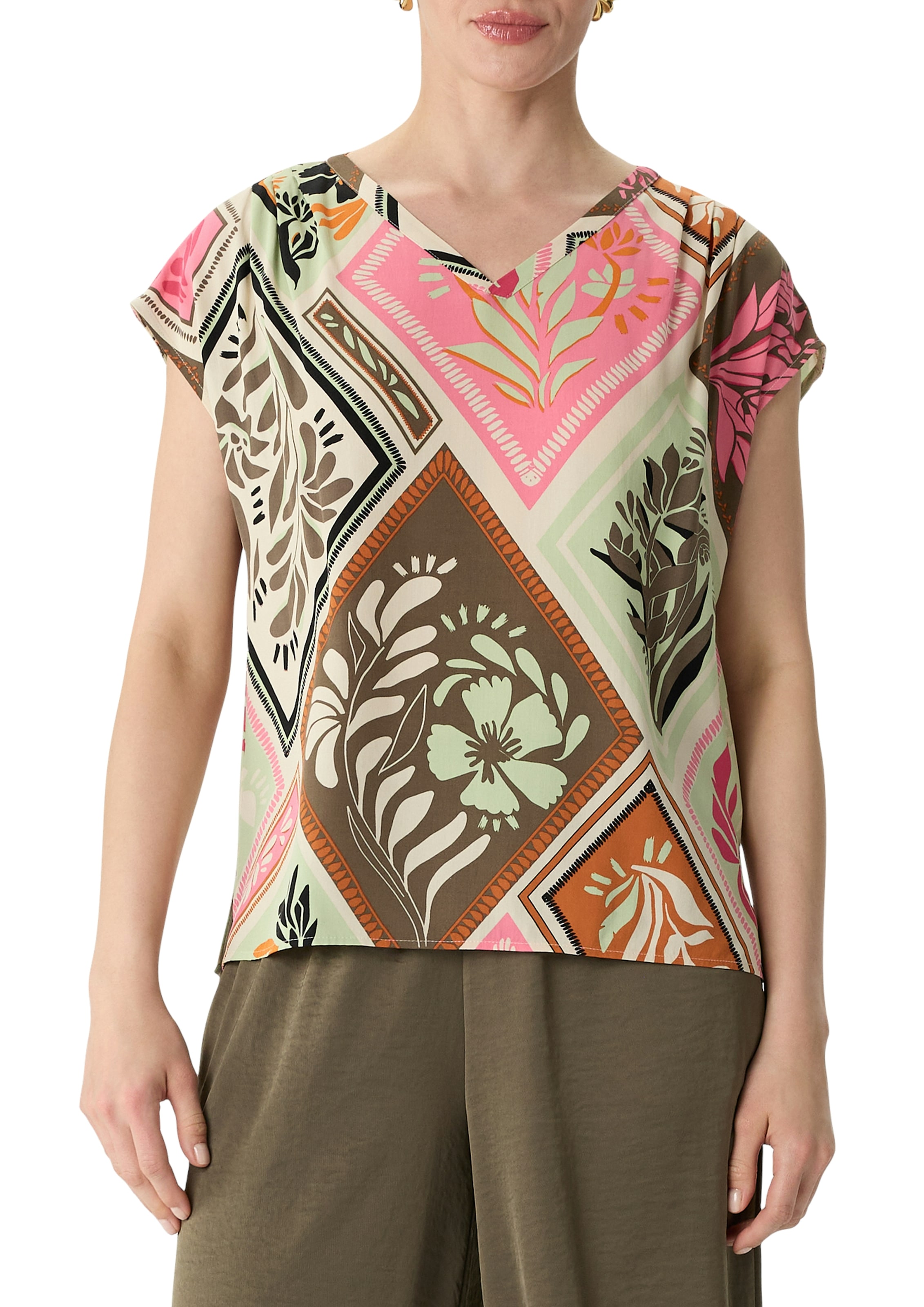 Comma Shirtbluse, mit All-Over Print günstig online kaufen
