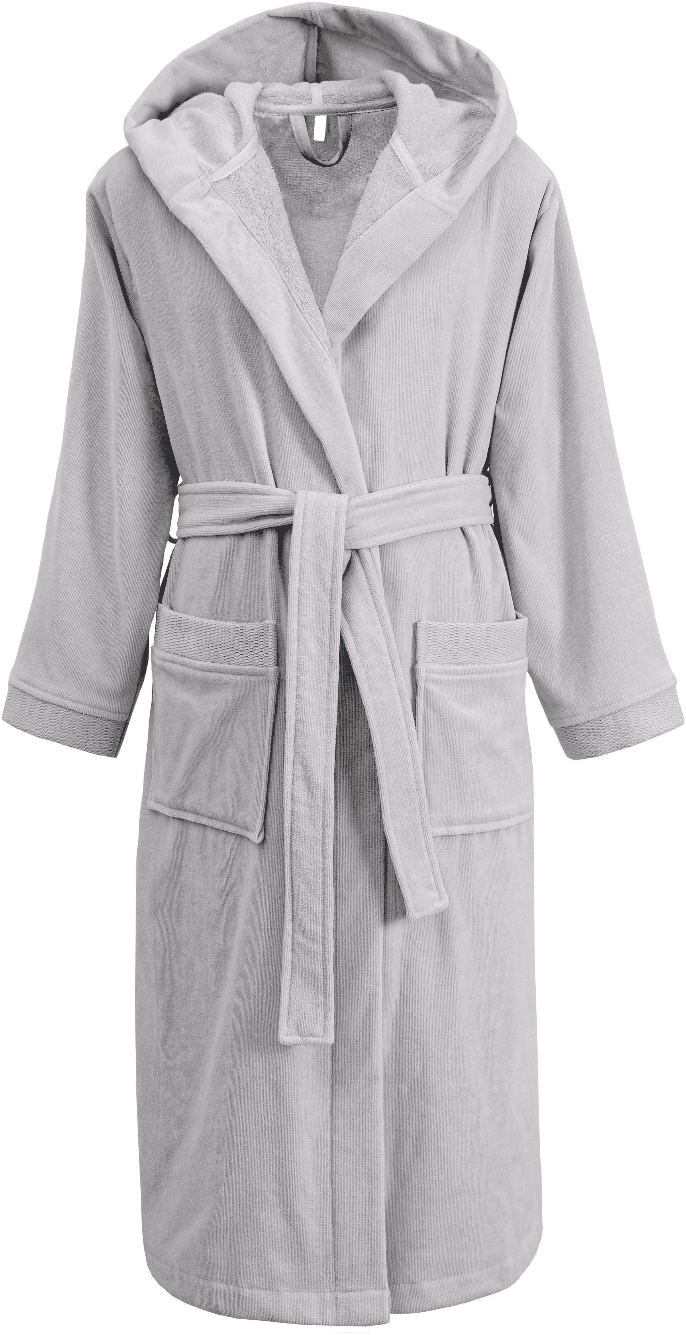 Thumbnail - OTTO home Unisex-Bademantel "Fenya, 330 g/m², Premium, Hotelbademantel, Morgenmantel, Sauna & Spa" 1 Stk. Reißverschluss...