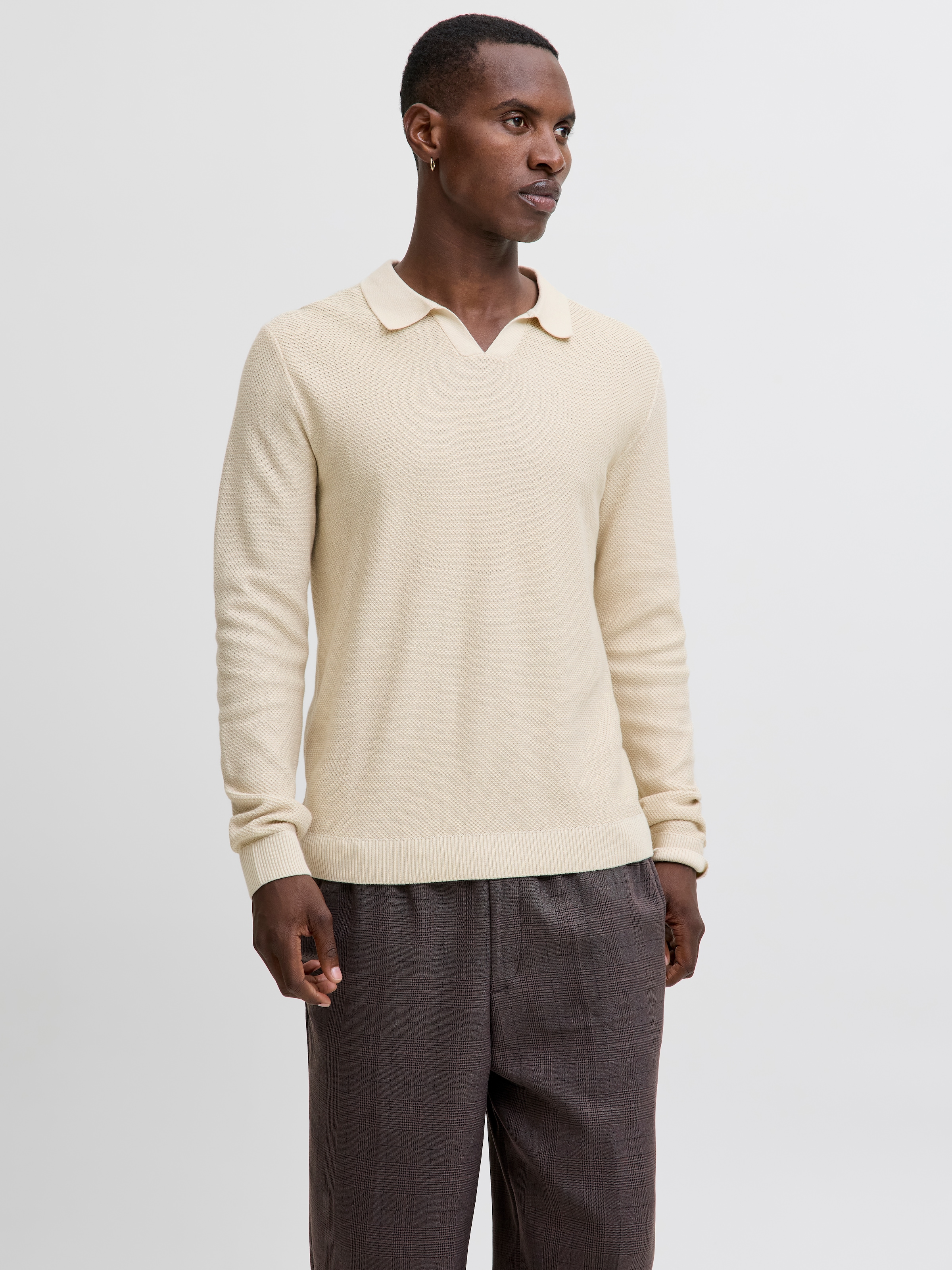Jack & Jones Polokragenpullover "JPRBLAEASTON KNIT SPLIT NECK LS SN" günstig online kaufen