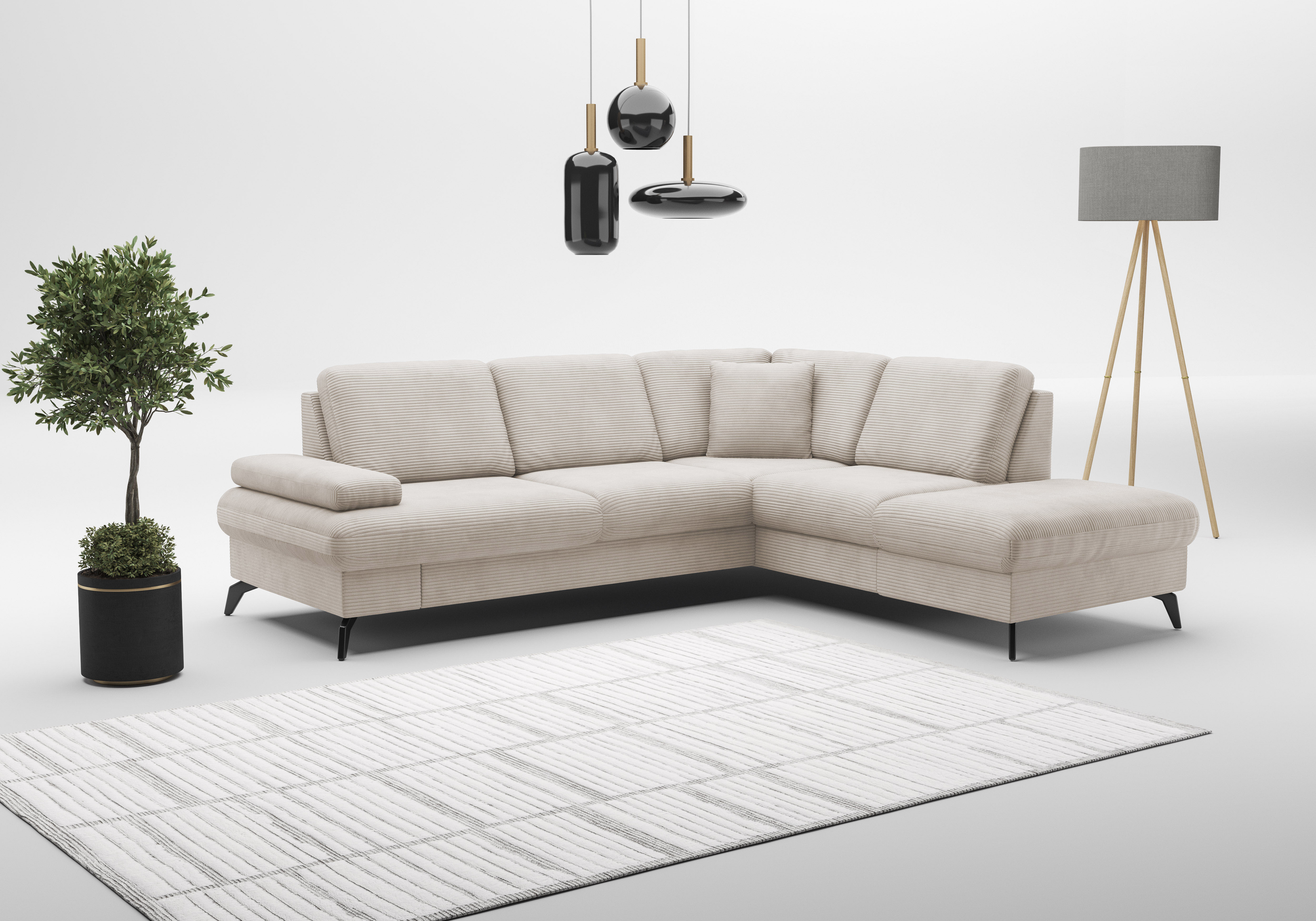 sit&more Ecksofa "Morris Jubi L-Form, B: 238 cm" mit Armteilfunktion & 1 Zierkissen, optional Schlaffunktion