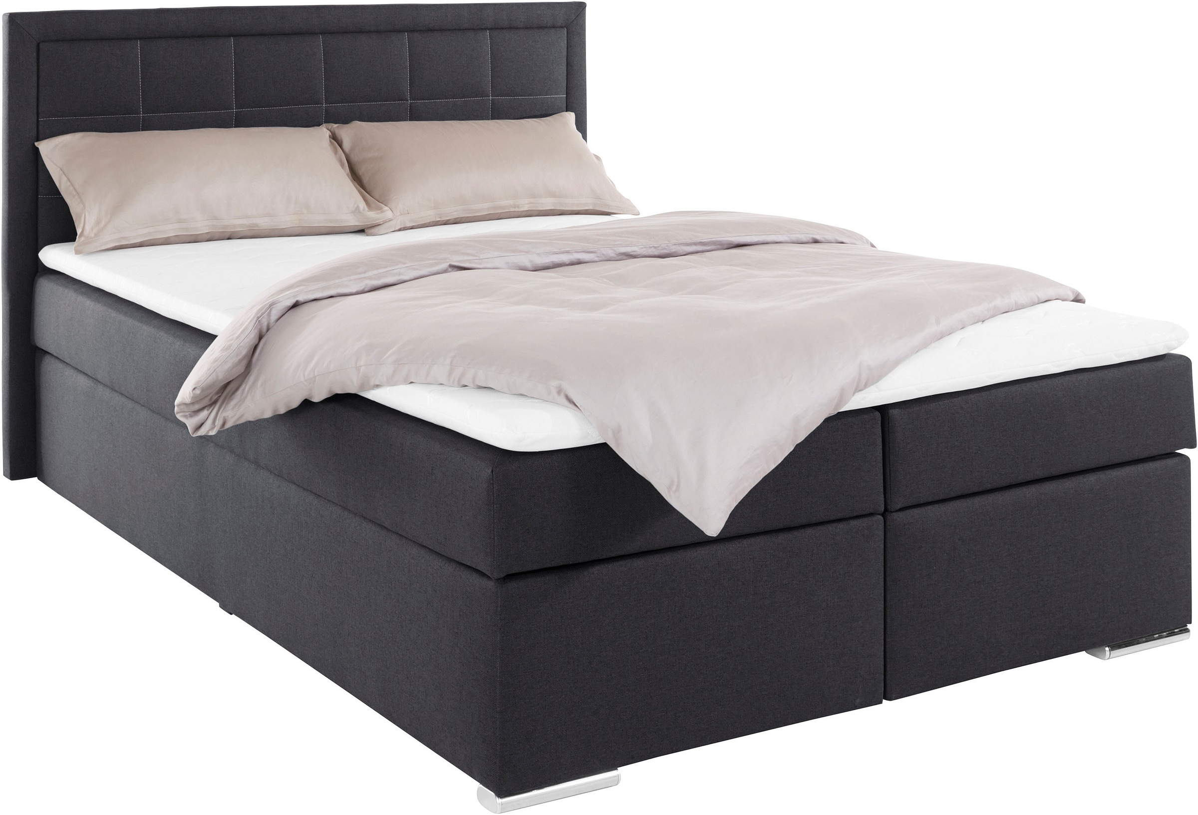 Boxbett Athena Box Spring Bed Anthracite 153x206cm 9