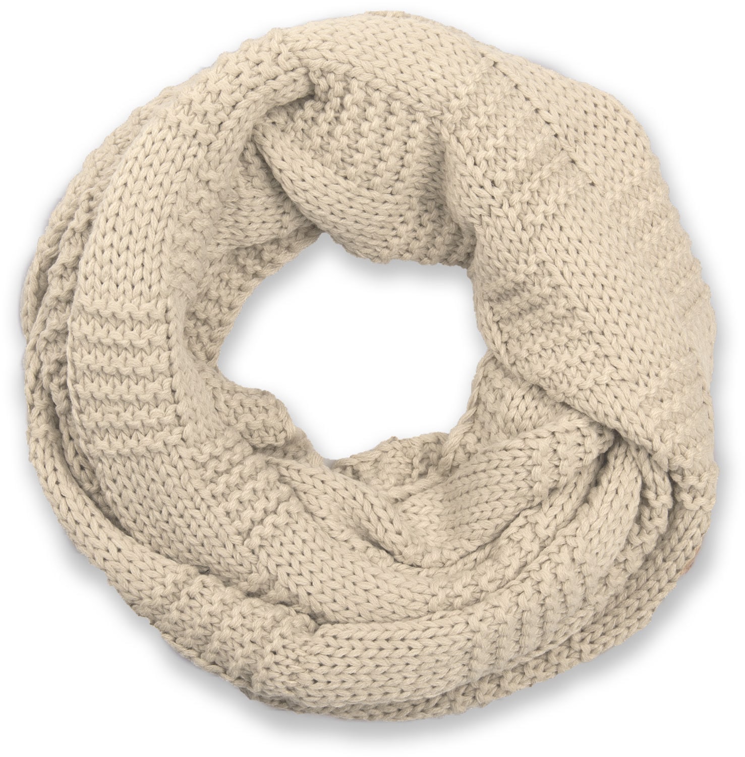 styleBREAKER Strickschal "Feinstrick Loop mit Patentmuster" 1 Stk.